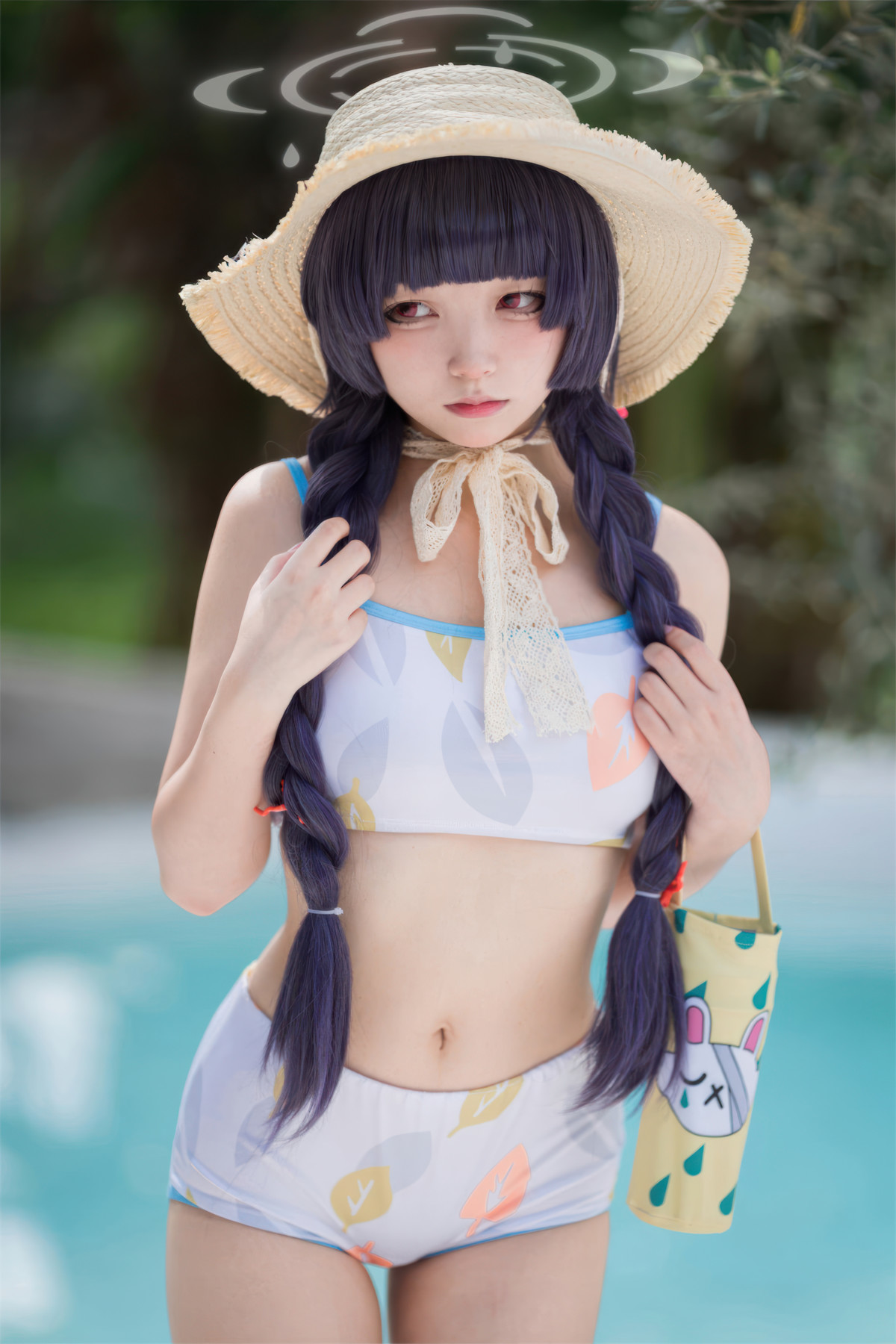 Cosplay 花铃 碧蓝档案 美游泳装(16)