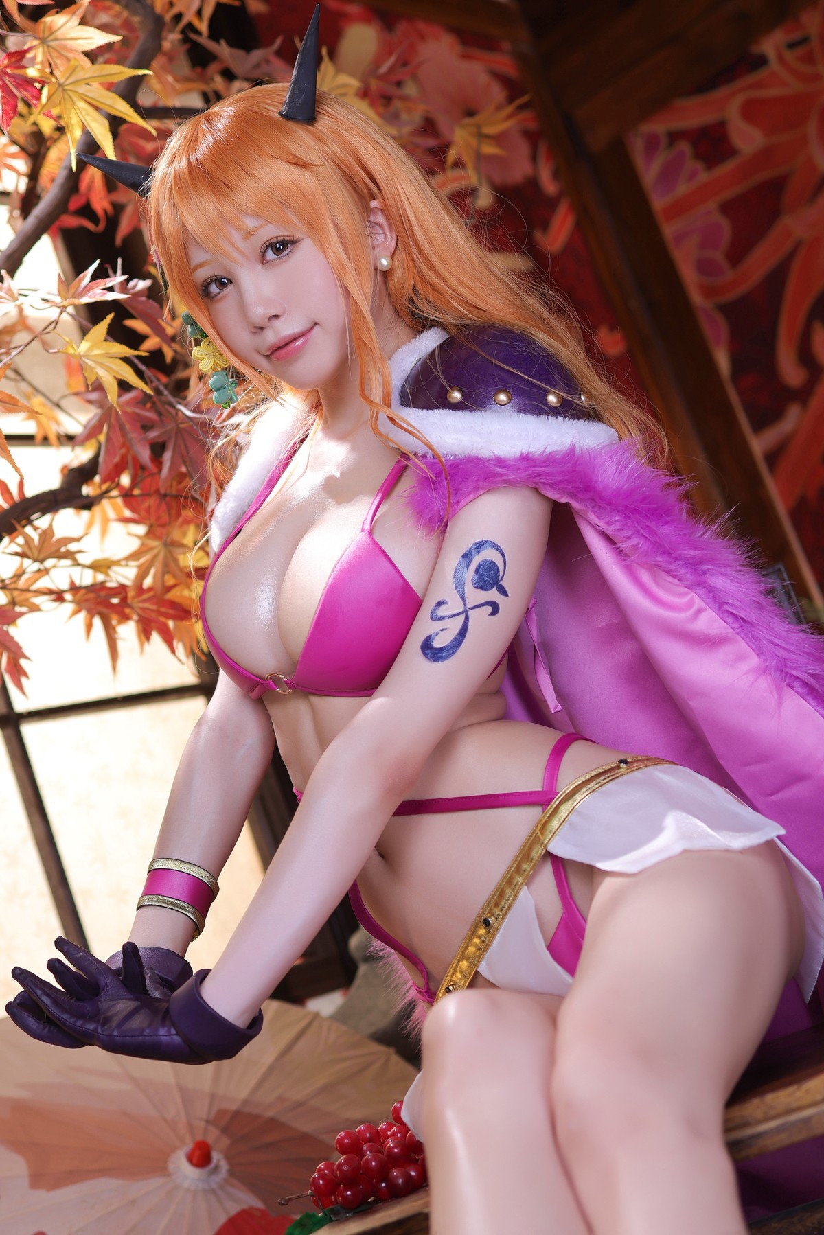 水淼aqua Cosplay 海贼王 娜美(72)