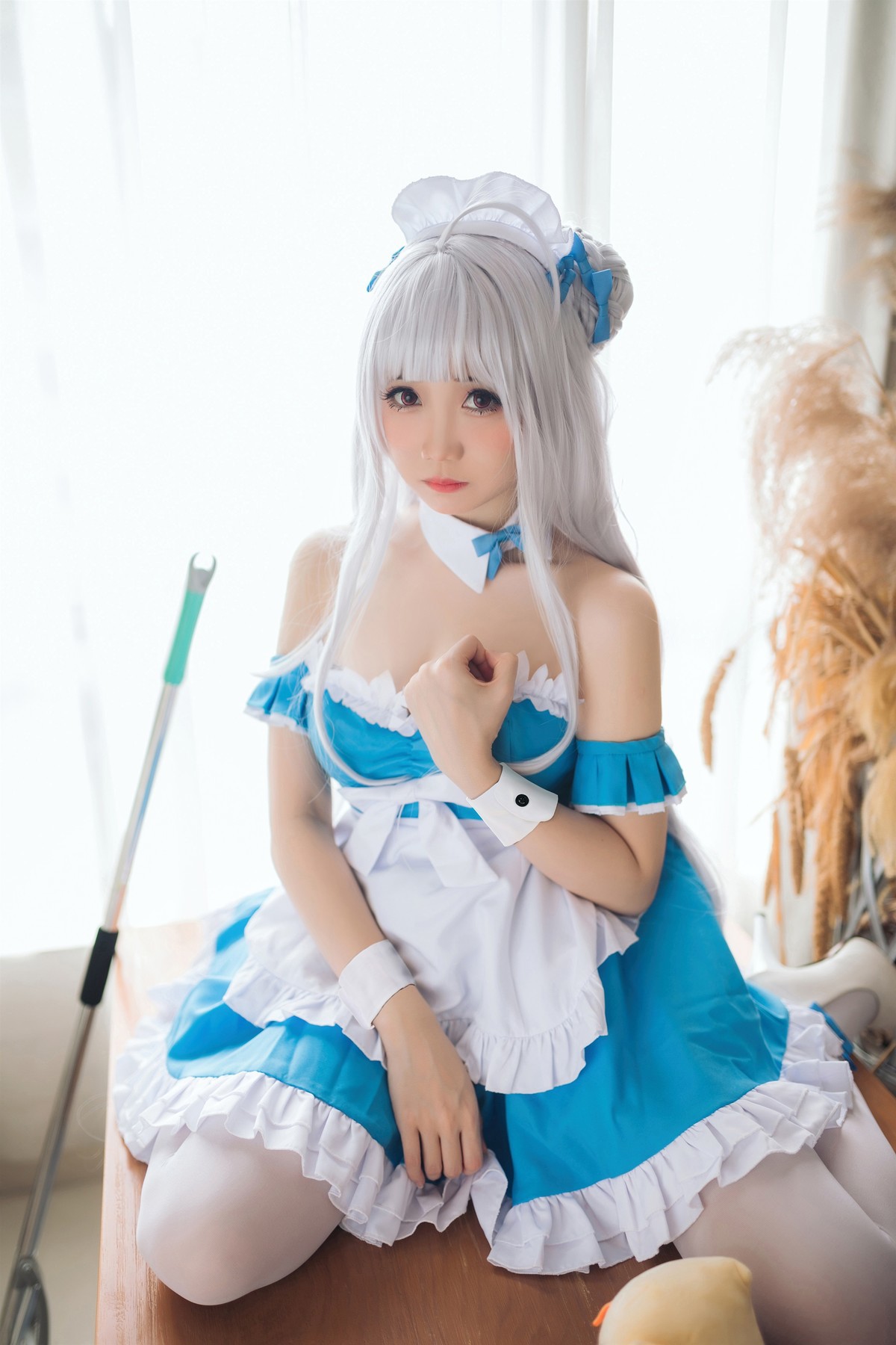 焖焖碳 Cosplay 小天鹅女仆(19)