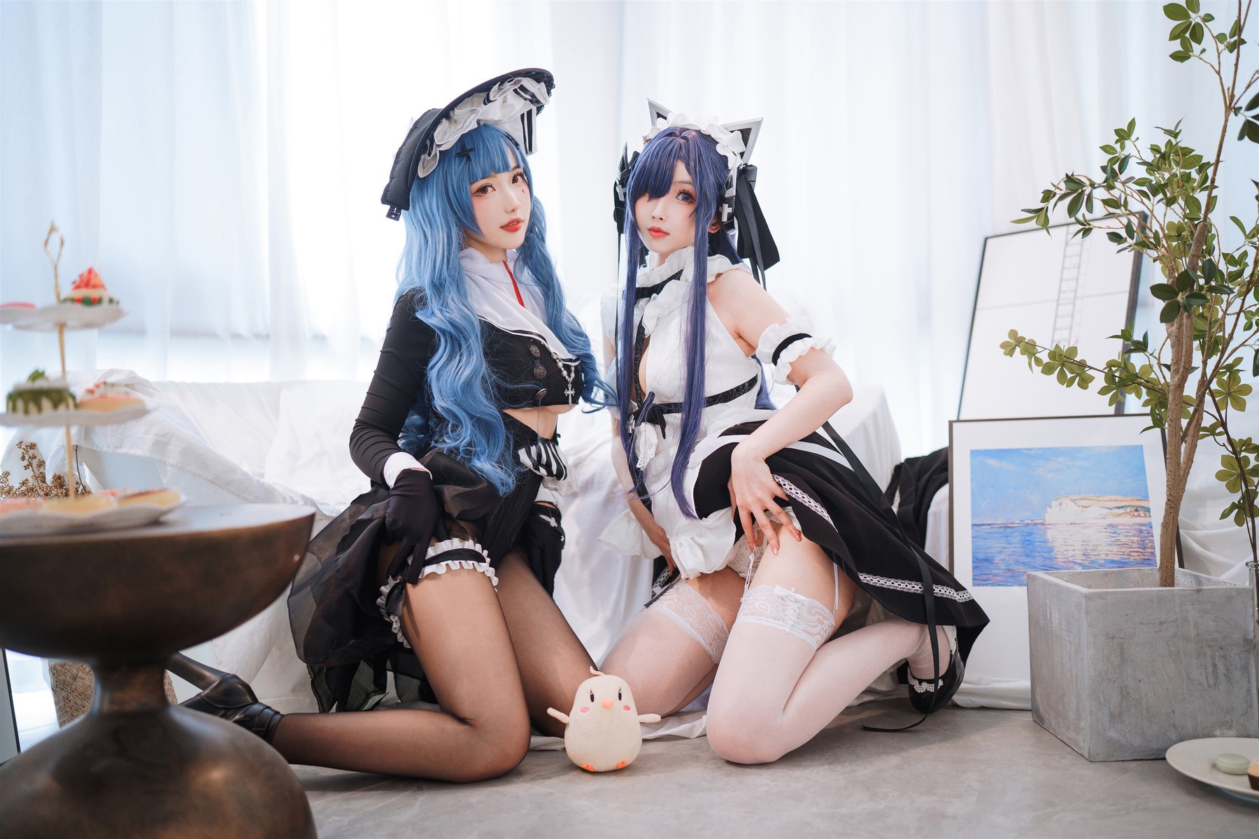 Cosplay rioko凉凉子 肉扣热热子 奥古斯特 女仆装(15)