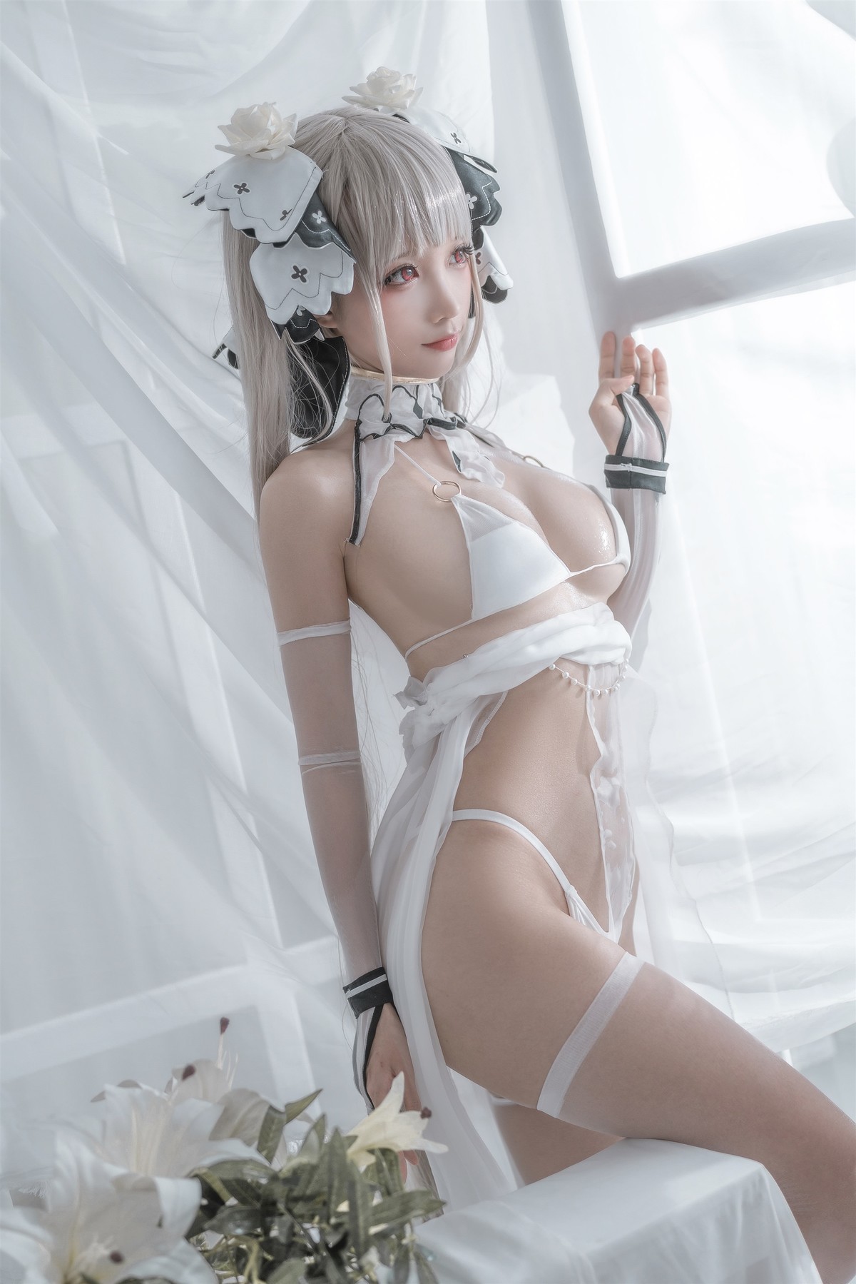 蠢沫沫 Cosplay 可畏婚纱(49)