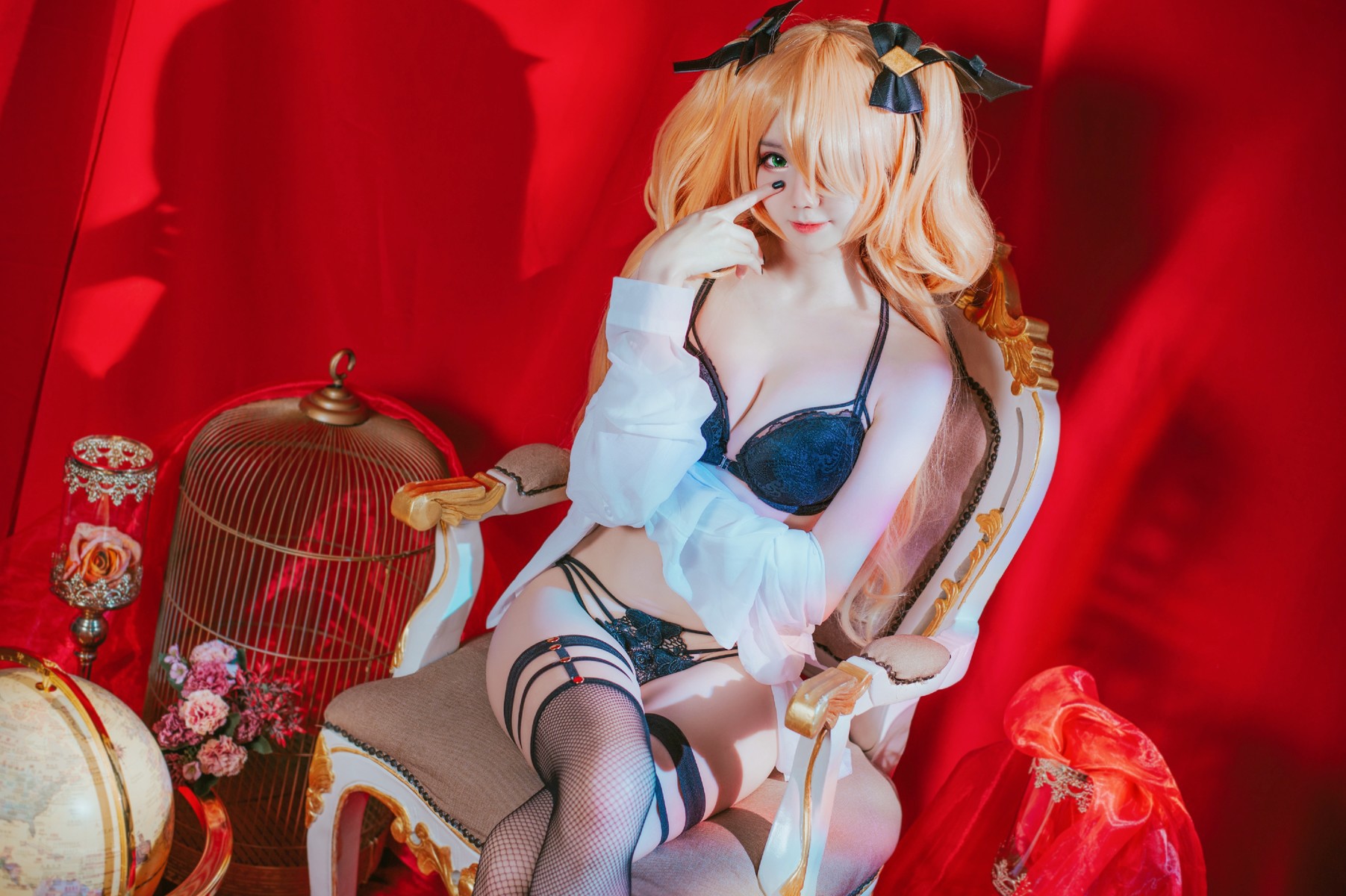 Cosplay Sally多啦雪 Fischl Gothic Lingerie(18)