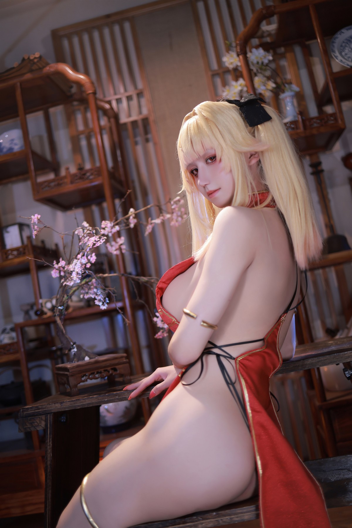 Cosplay 桜满三时 萌姬联合 旗袍(34)