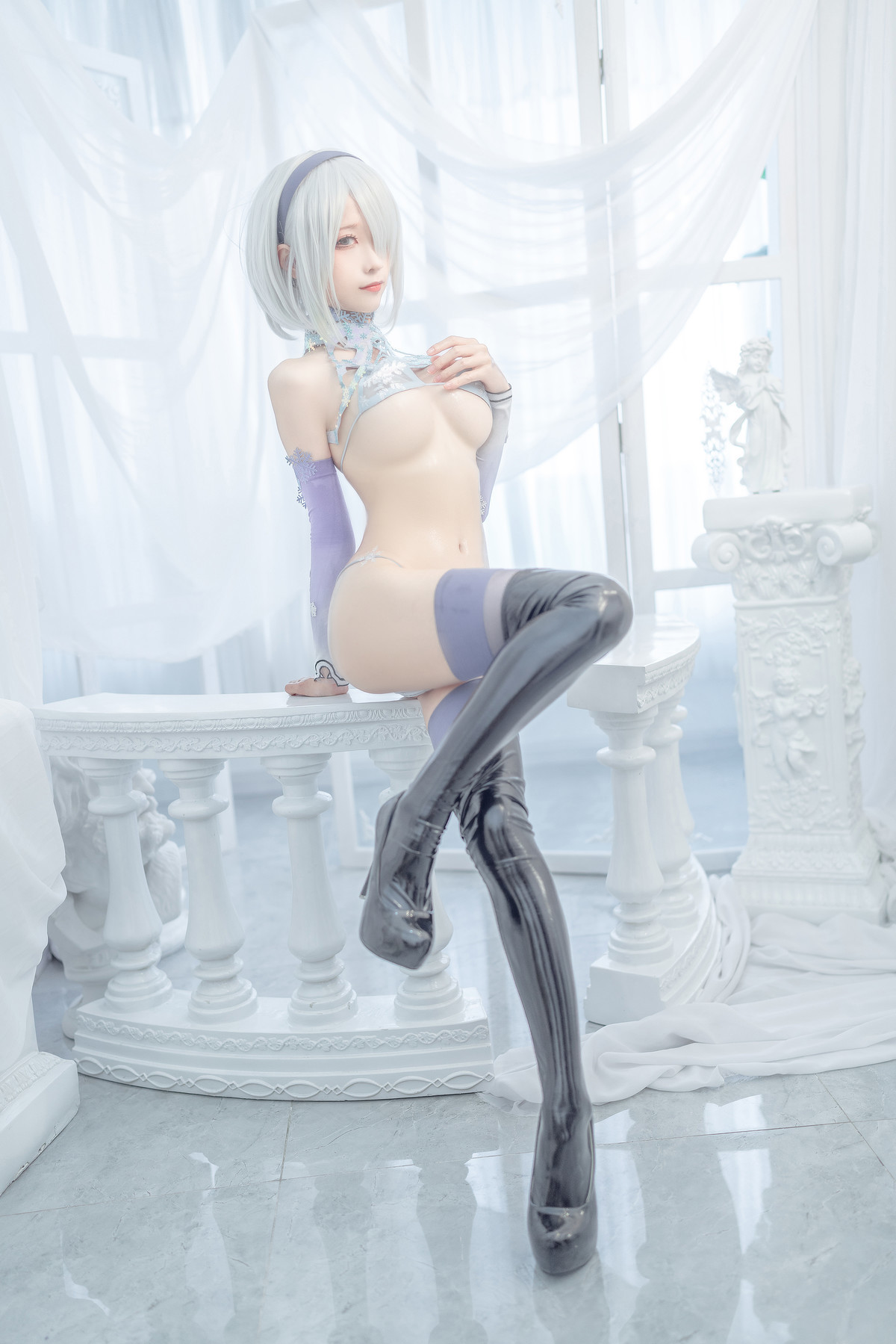 蠢沫沫 Cosplay 2b 冰雪 ice and snow(26)