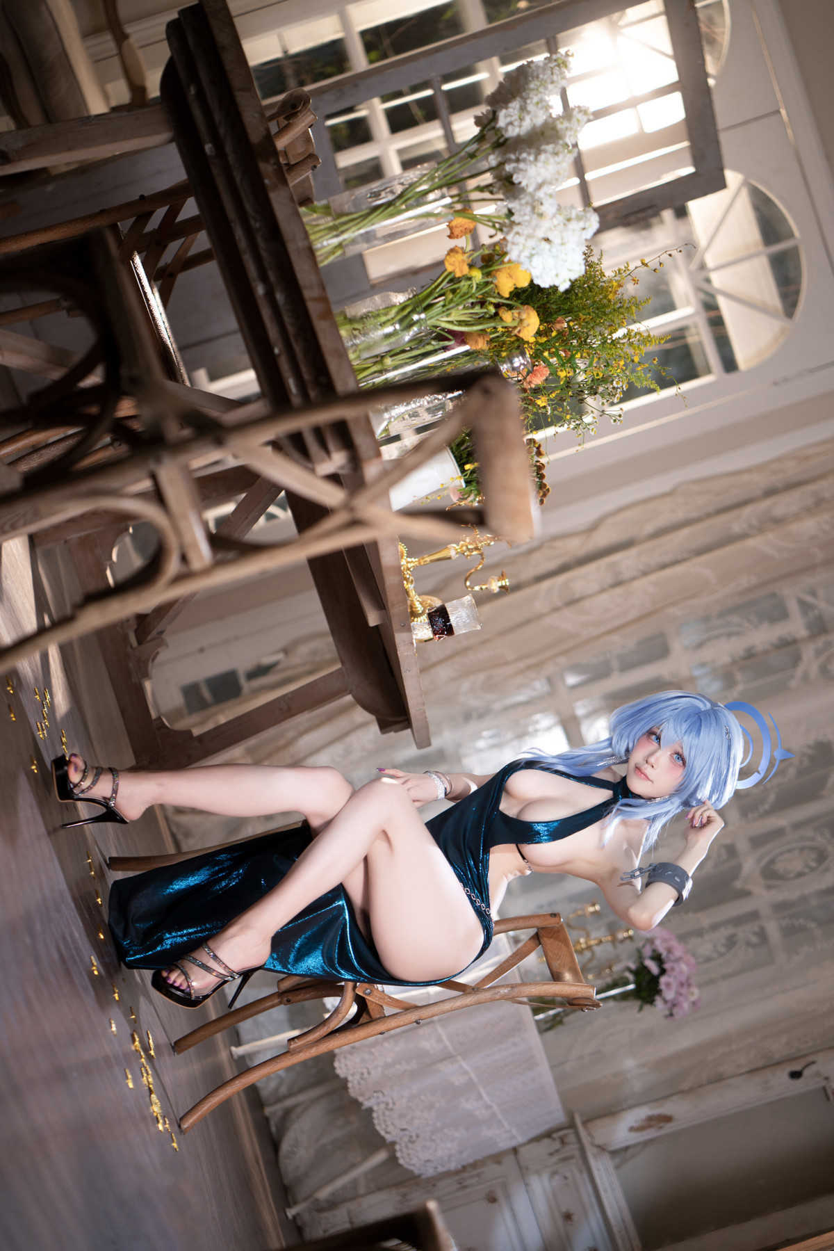 Cosplay 水淼Aqua 碧蓝档案 天雨亚子礼服 Set.01(4)