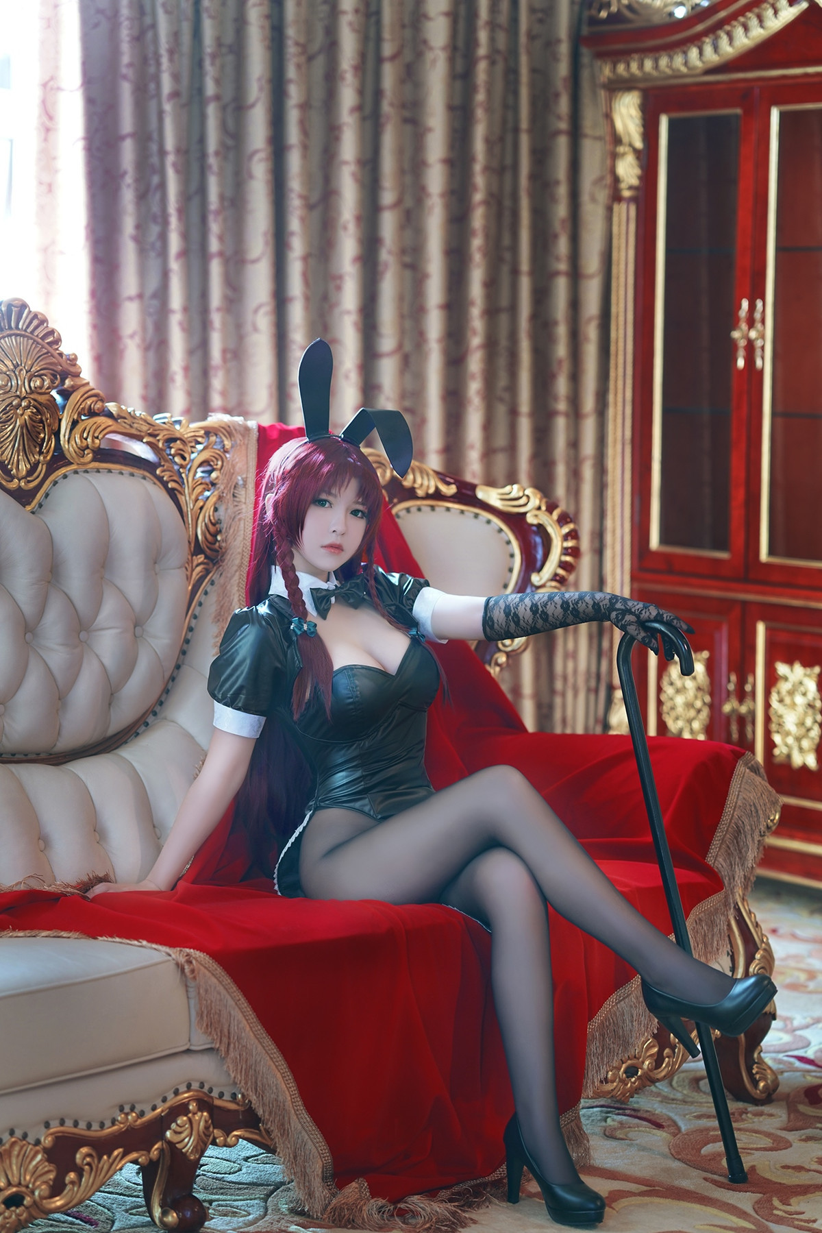 Cosplay 半半子Banbanko 索索 Sophia 红美铃 十六夜咲夜(13)