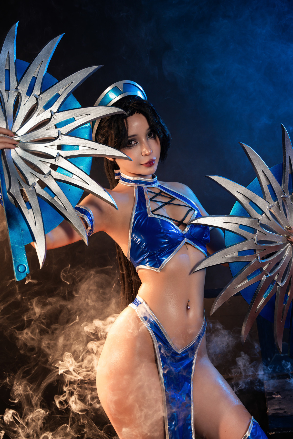 Cosplay Umeko.J Kitana Mortal Kombat Set.01(4)