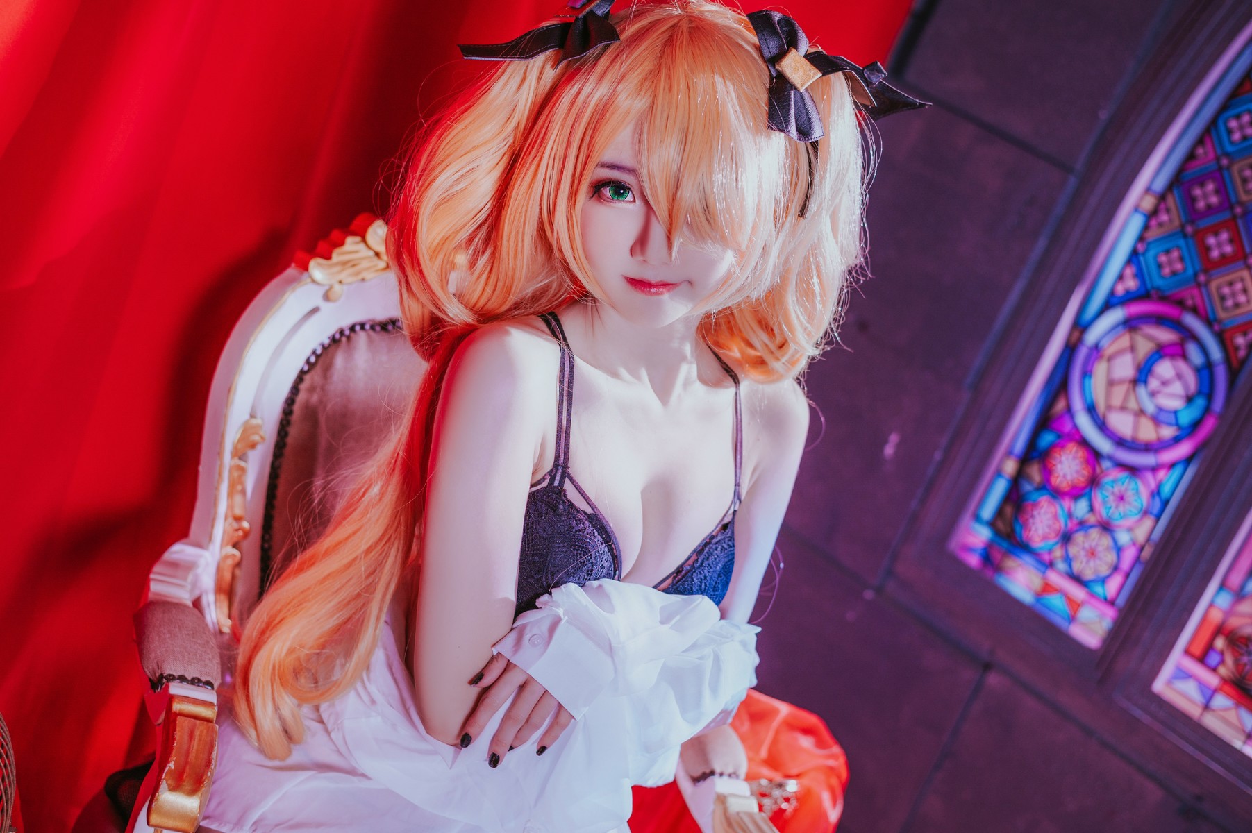 Cosplay Sally多啦雪 Fischl Gothic Lingerie(15)