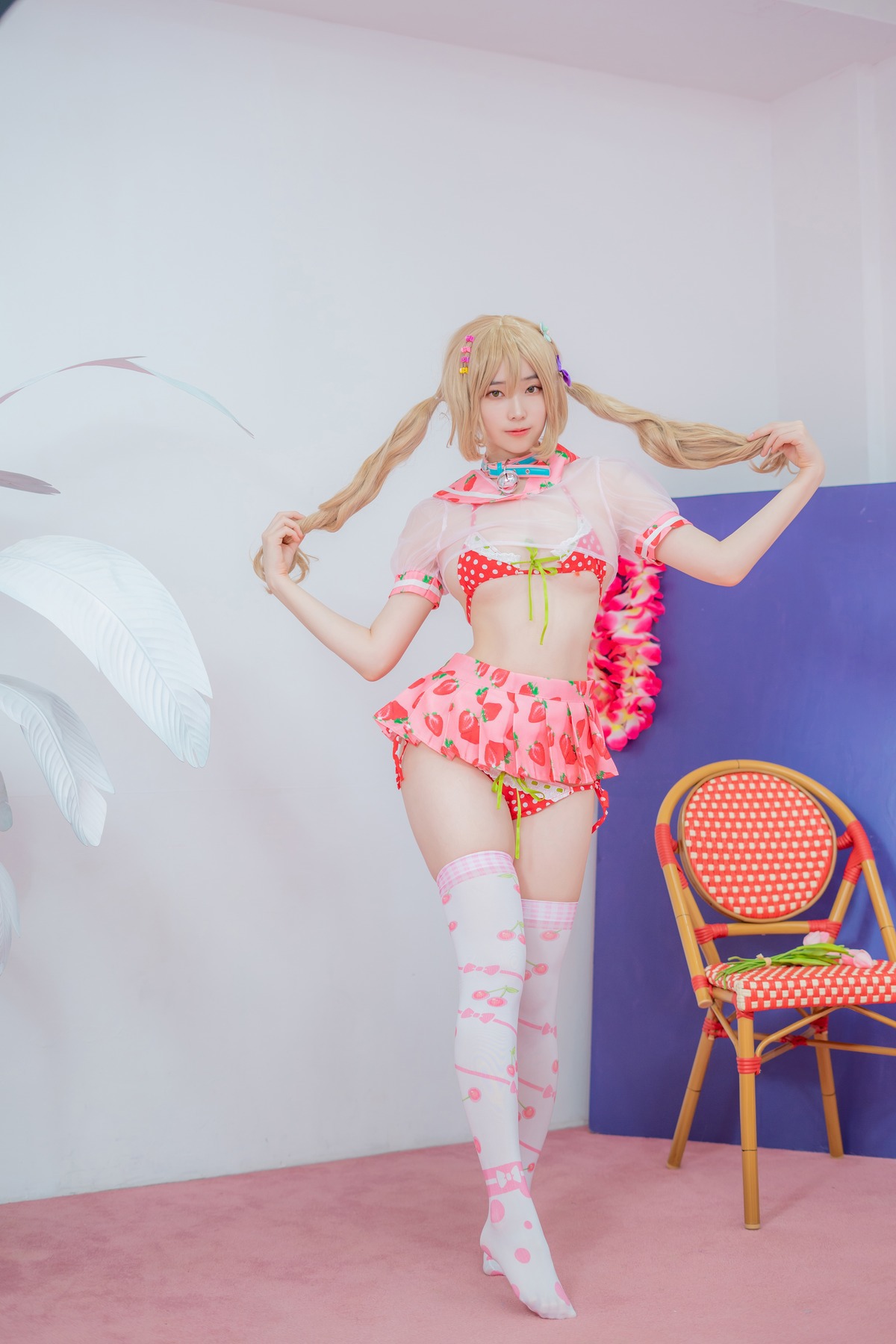 Bambi 밤비, [CreamSoda] Over knee socks Set.01(38)