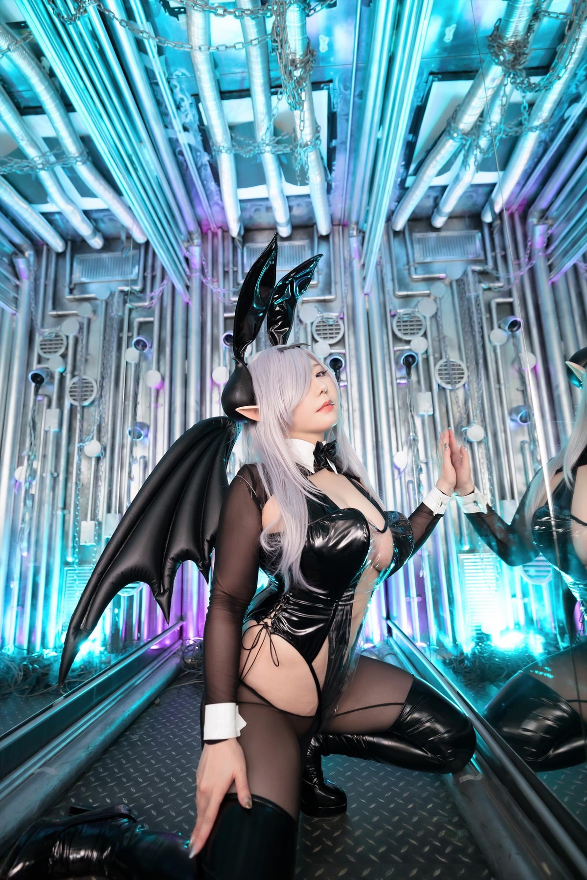 Cosplay SAKUサク See-through Bunny Succubus Set.03(5)
