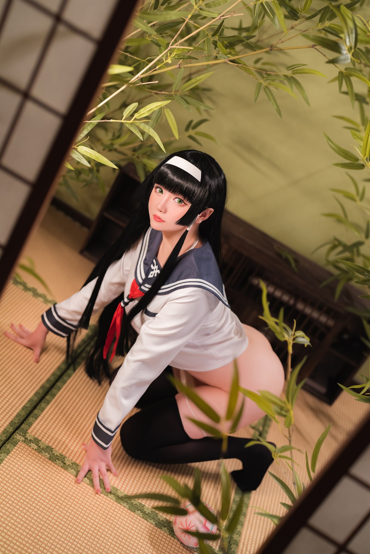 Cosplay 星之迟迟Hoshilily 莲花JK(21)