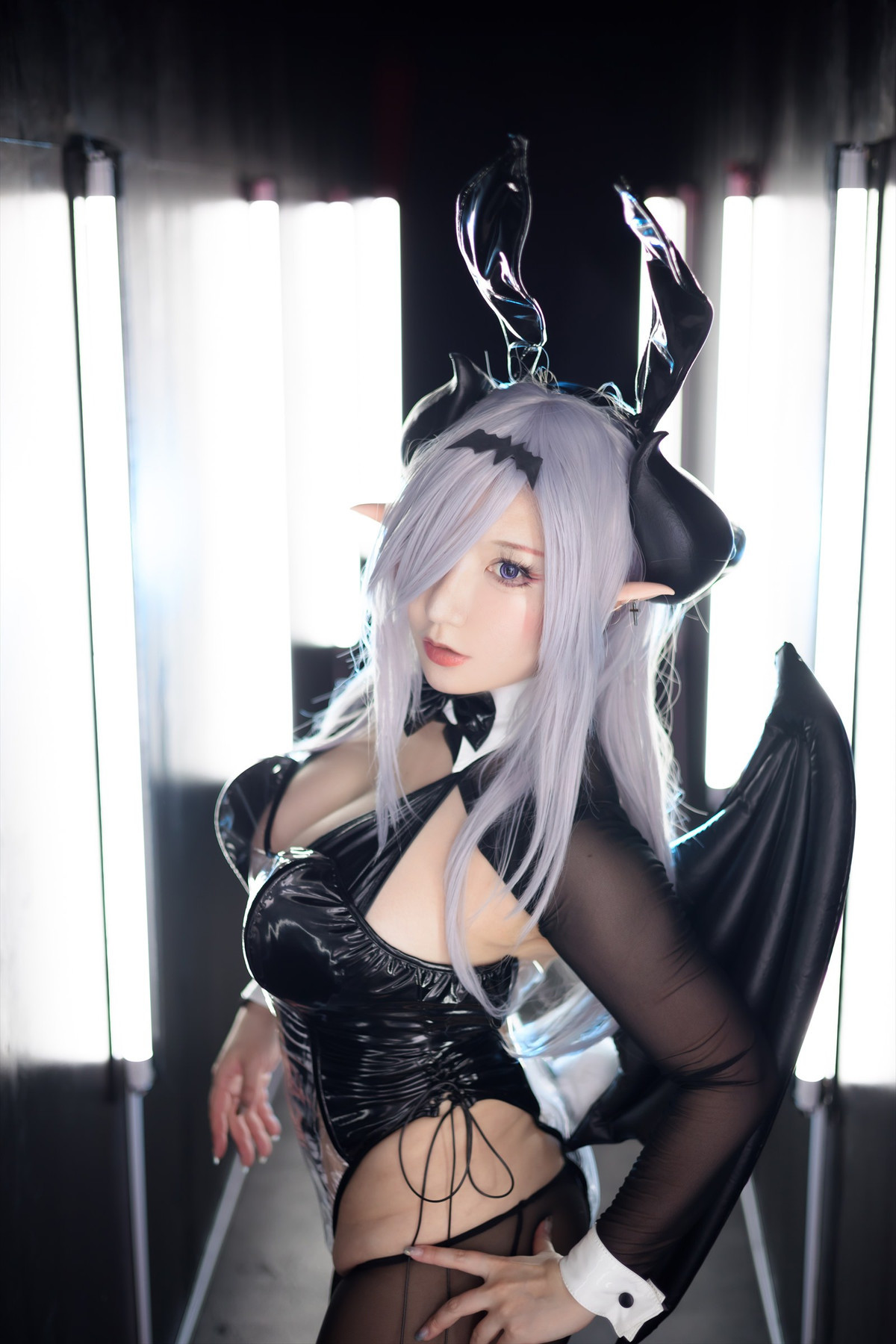 Cosplay SAKUサク See-through Bunny Succubus Set.01(10)