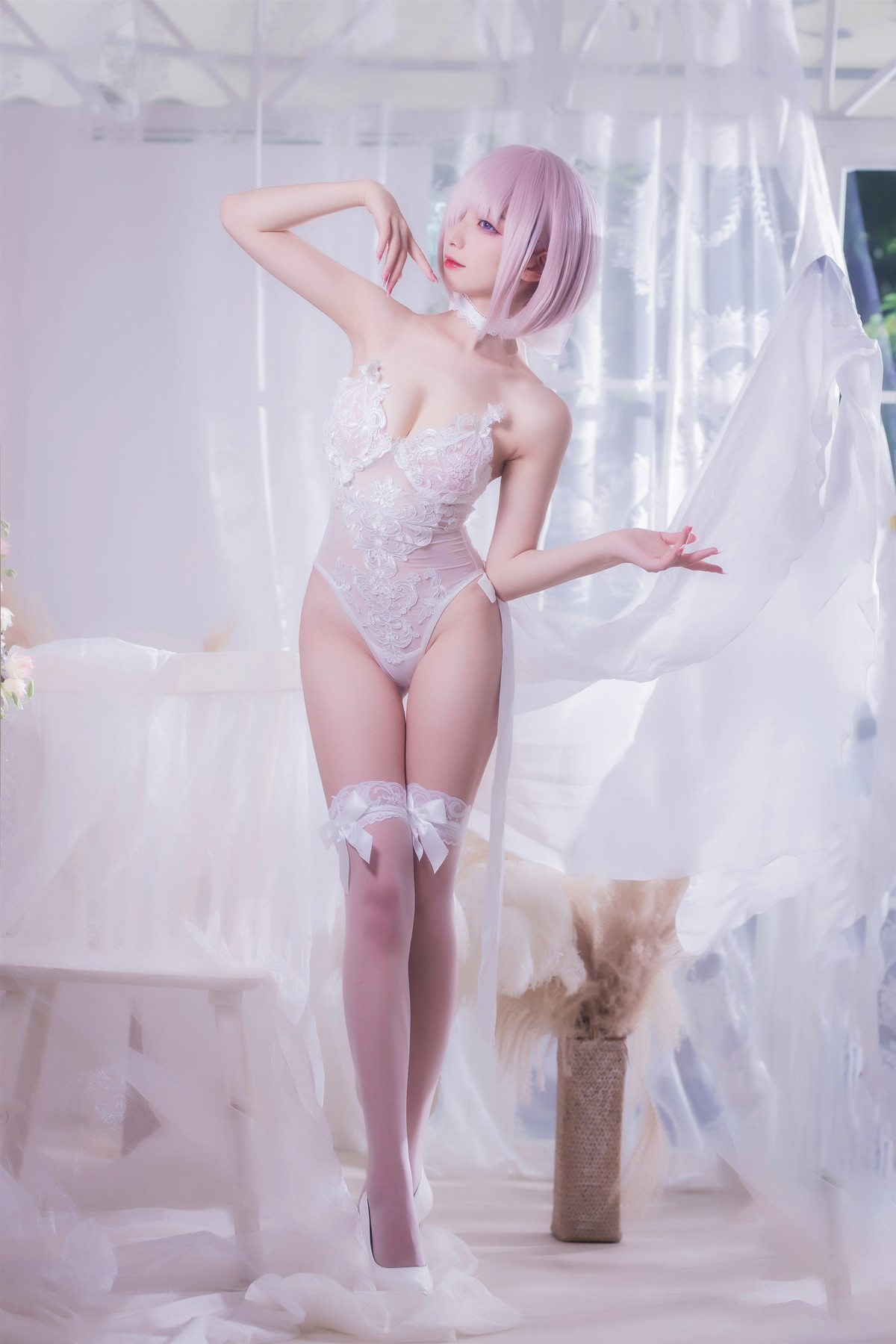 Cosplay 封疆疆 婚纱玛修 Wedding Dress(22)