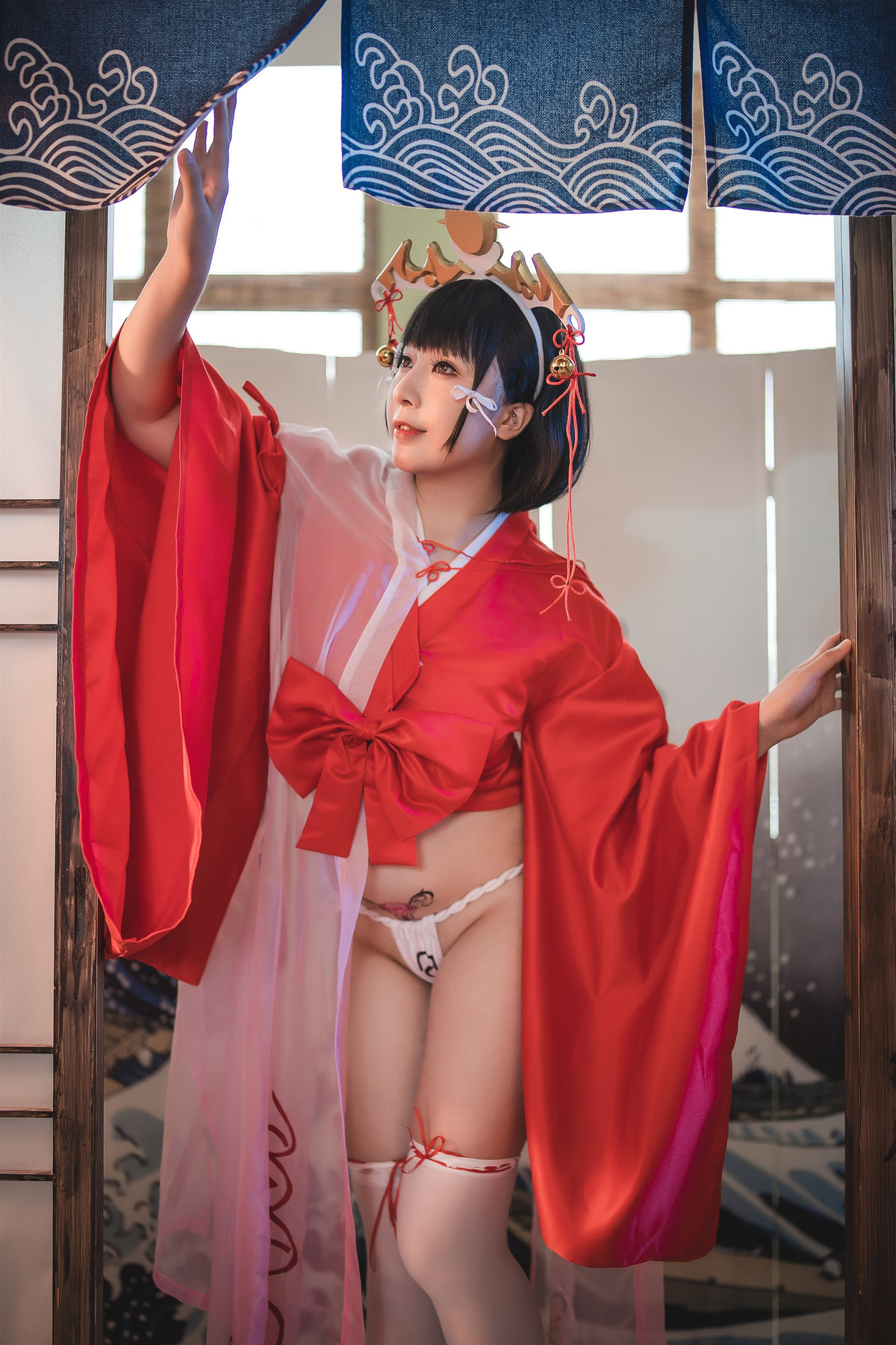 Cosplay 小容仔咕咕咕 黑兽巫女辉夜(1)