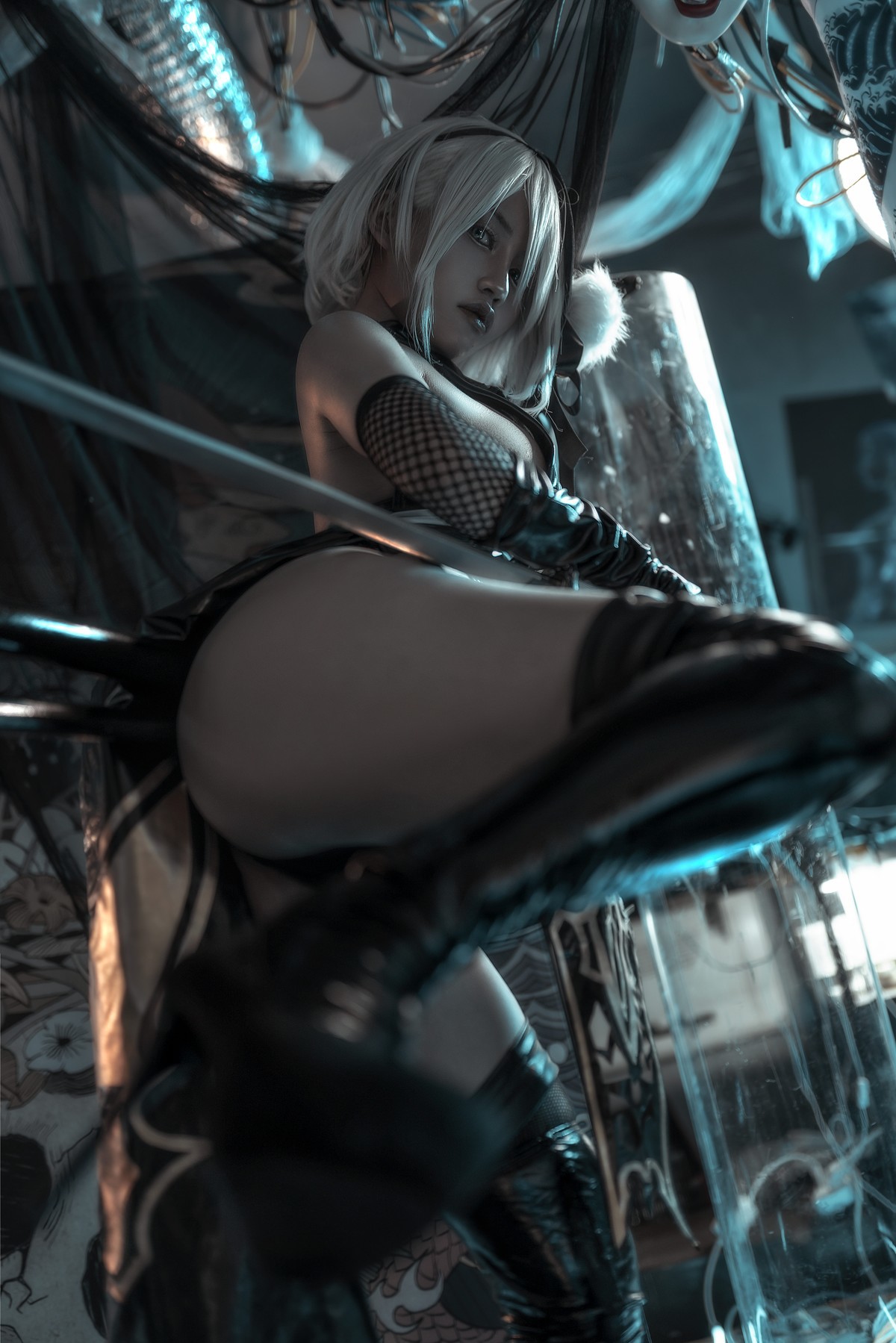 Cosplay 一笑芳香沁 忍者2B Nier(24)