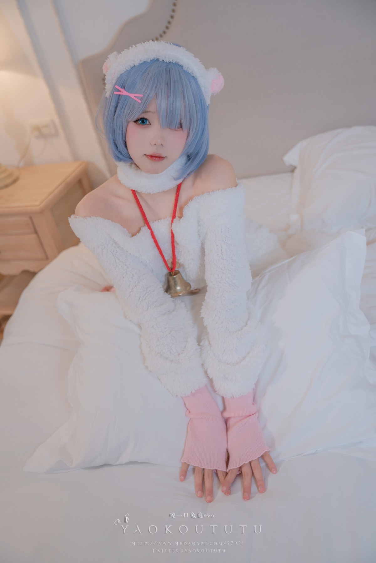 Cosplay 黏黏团子兔 T3特典 蕾姆咩咩(12)