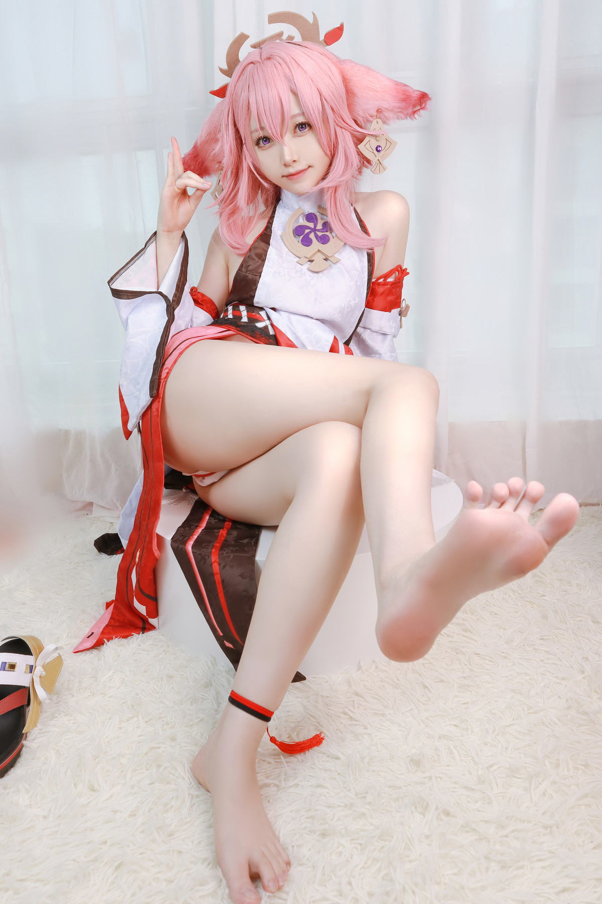 Cosplay Asagiriai愛ちゃん 原神 八重神子(10)