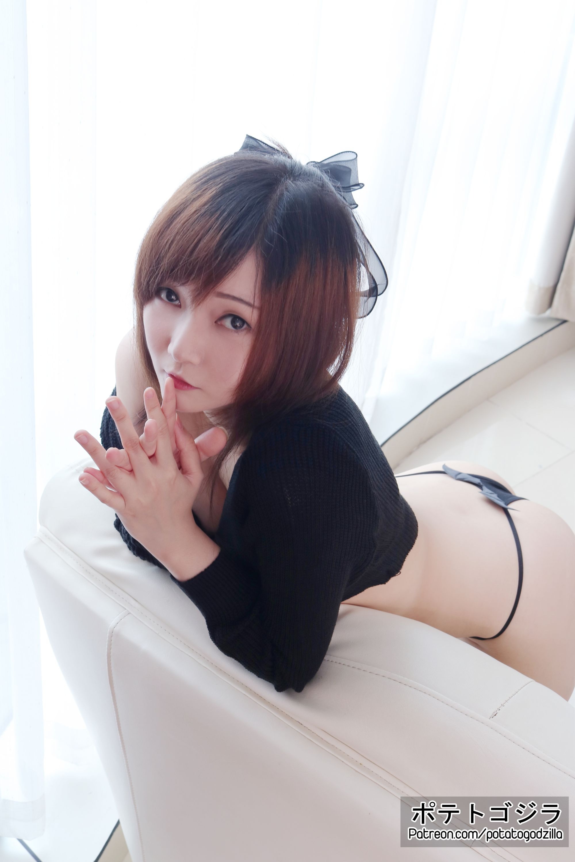 Potato Godzilla-Lewd Black Outfit[28P](7)