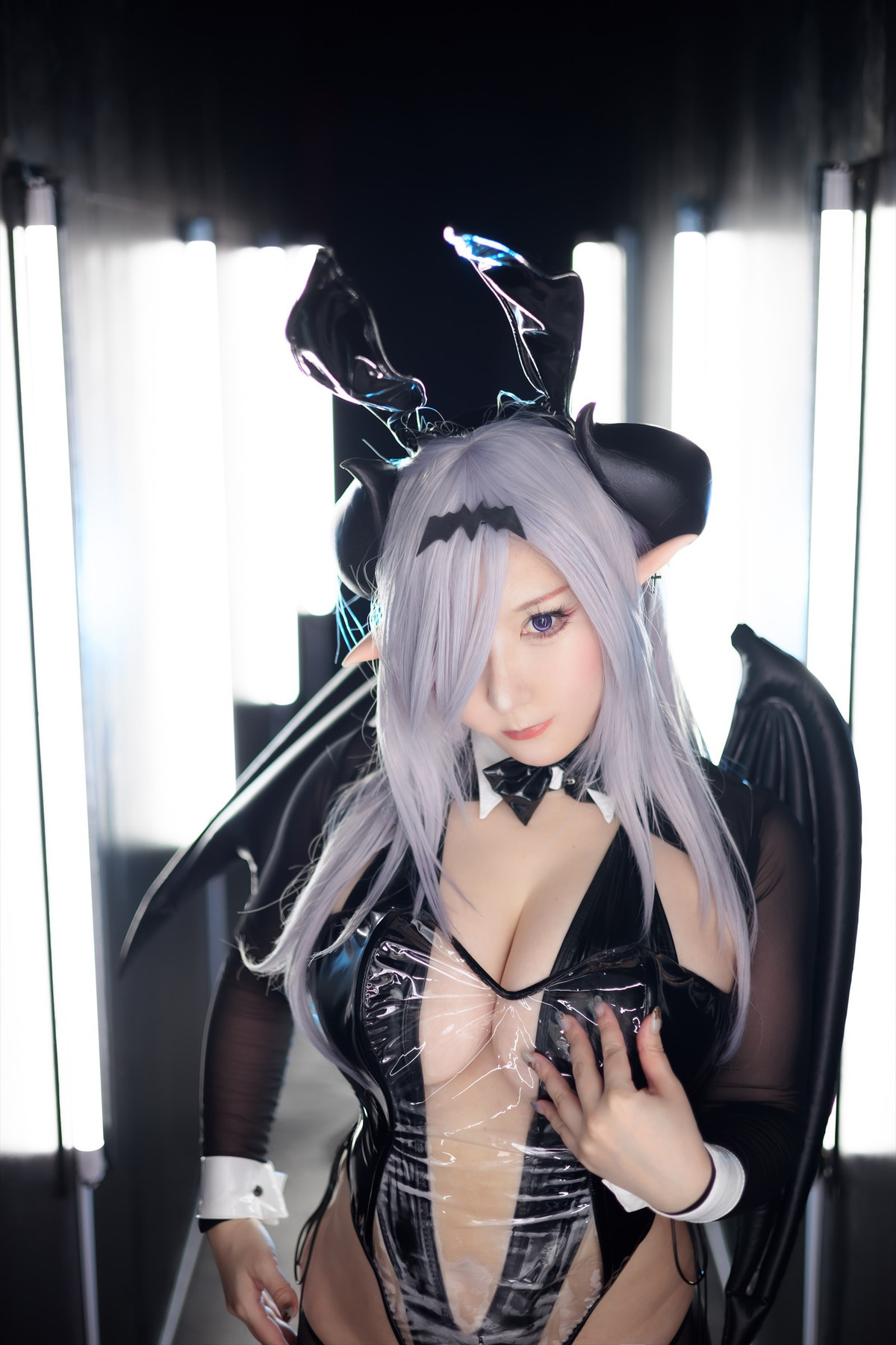 Cosplay SAKUサク See-through Bunny Succubus Set.01(4)