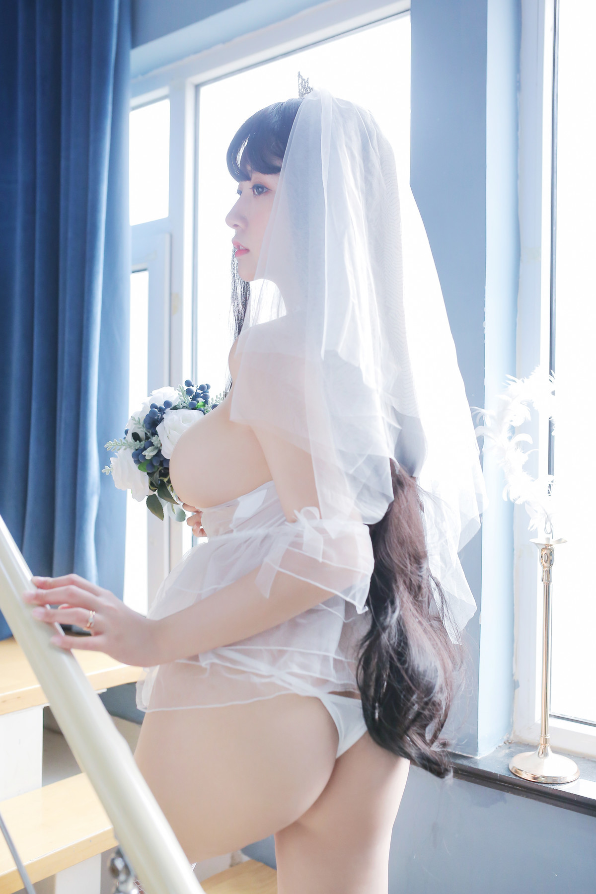Cosplay 猫九酱Sakura 长发婚纱 Set.02(6)