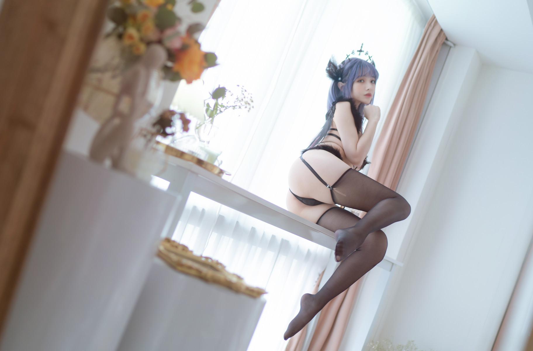 Cosplay 雯妹不讲道理 黑色天使(3)