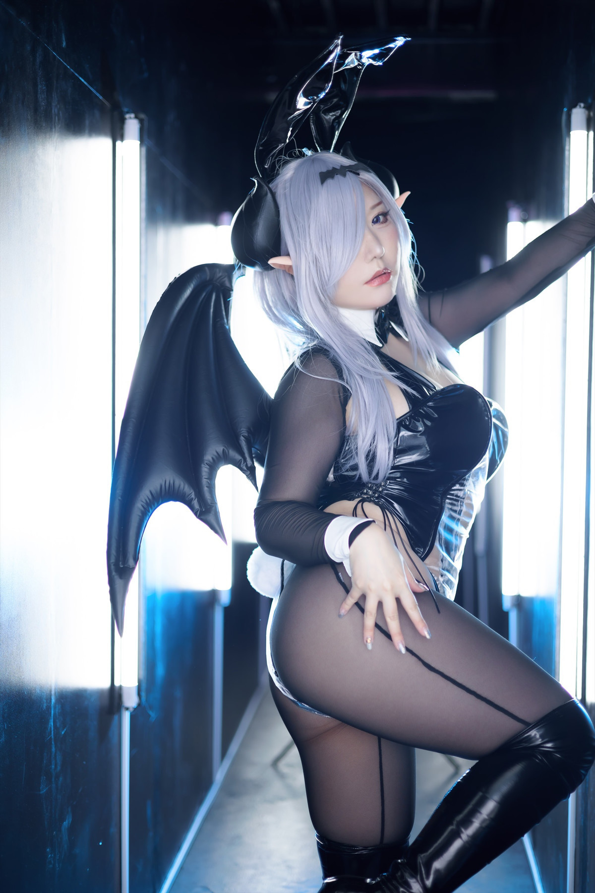 Cosplay SAKUサク See-through Bunny Succubus Set.02(19)