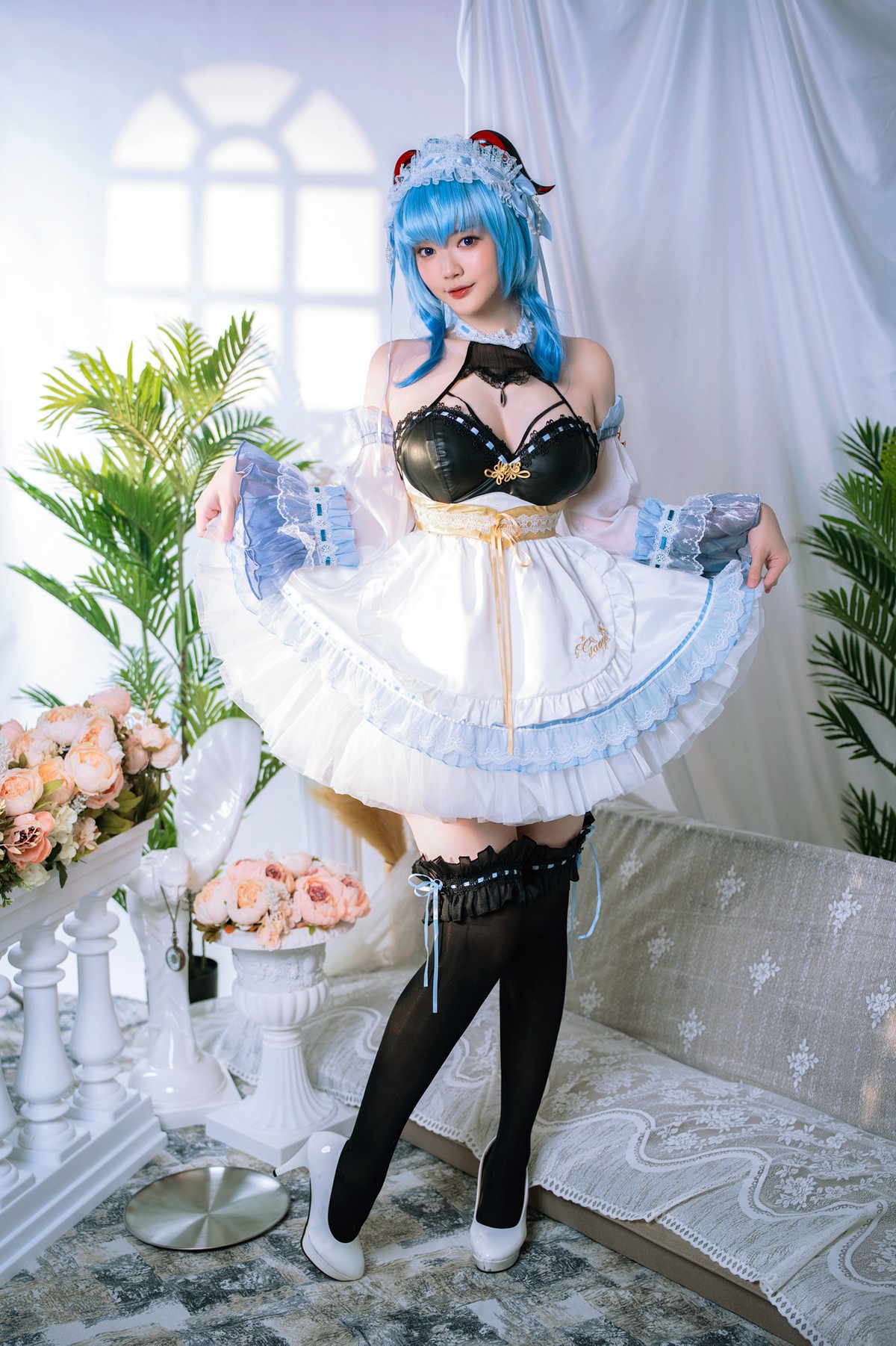 Cosplay Ying Tze 甘雨 Ganyu Maid(29)