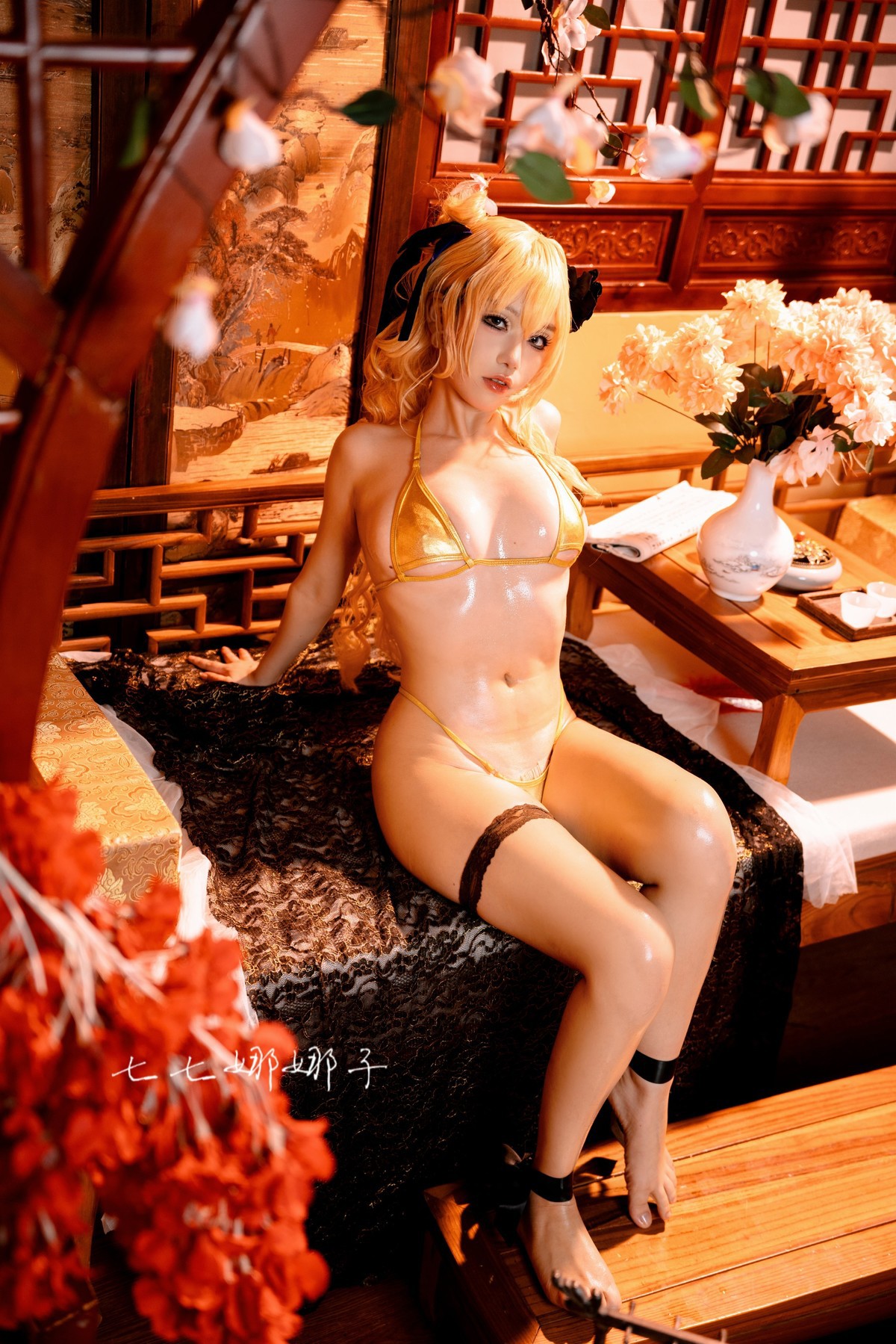 Cosplay 七七娜娜子 金莲 Gold Lily(39)