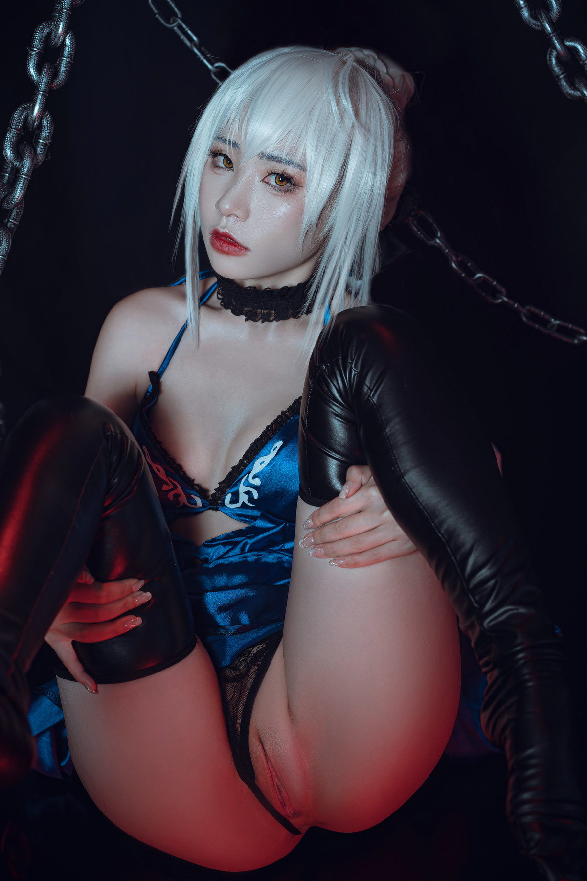 爆机少女喵小吉 Cosplay 黑呆 Saber Alter(17)