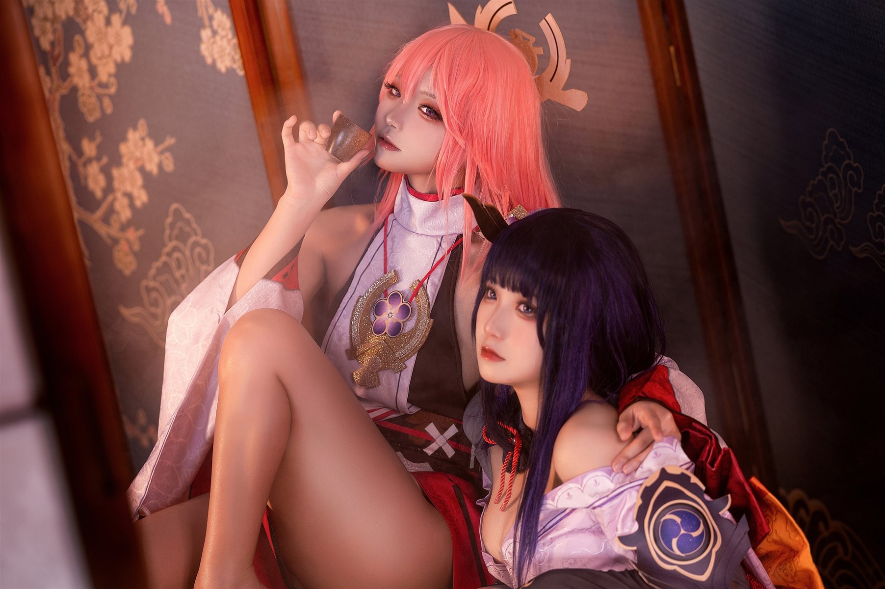 Cosplay 伊喵君 景三 八重 雷神 双倍快乐(2)