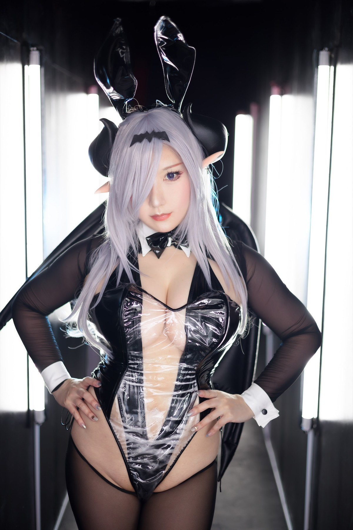 Cosplay SAKUサク See-through Bunny Succubus Set.01(3)