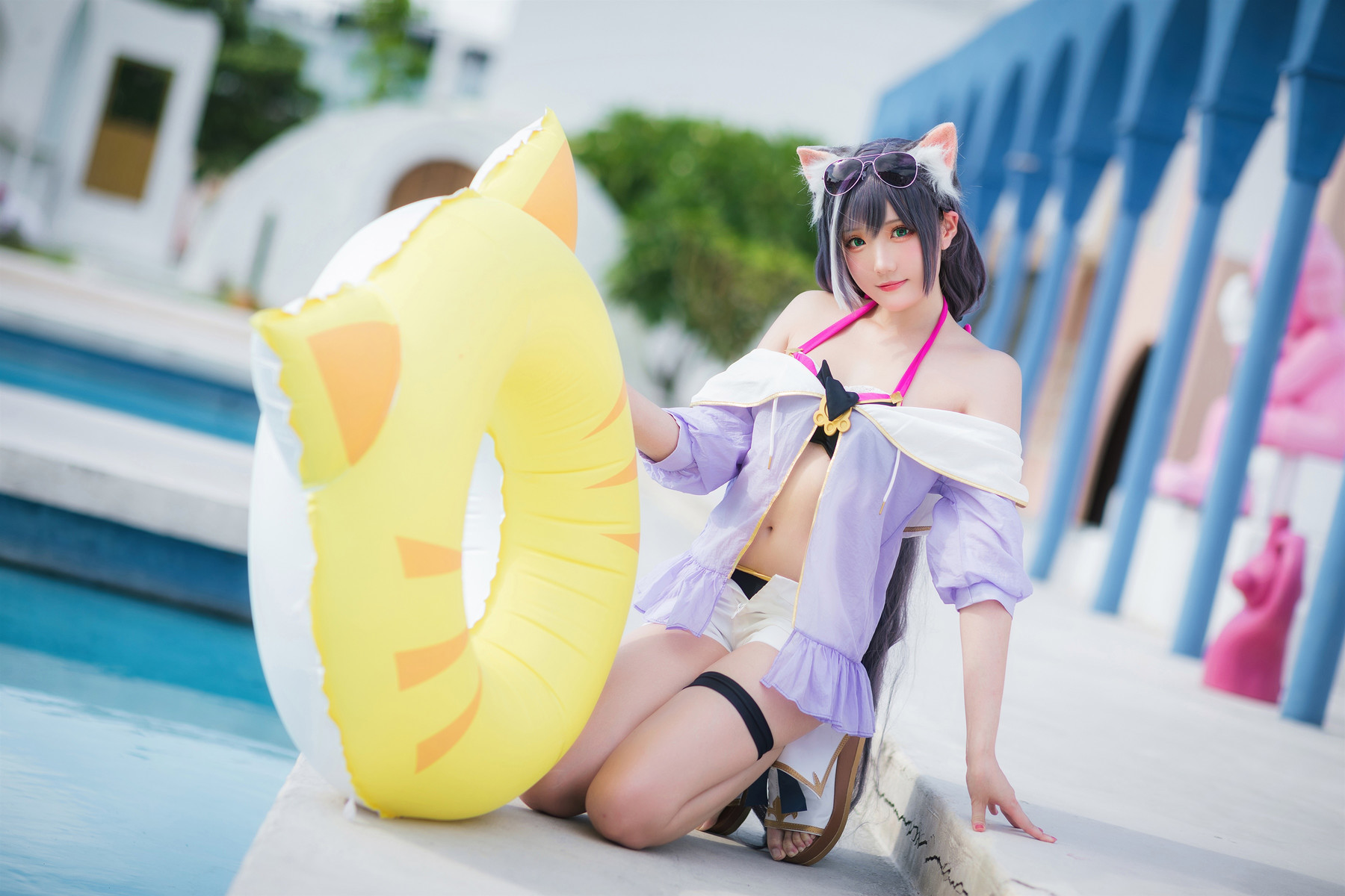 Cosplay 瓜希酱 公主连结 凯露夏日 Kyaru(20)