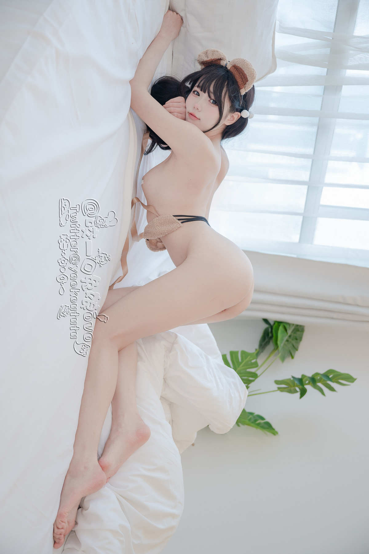 Cosplay 黏黏团子兔 小熊睡衣(53)