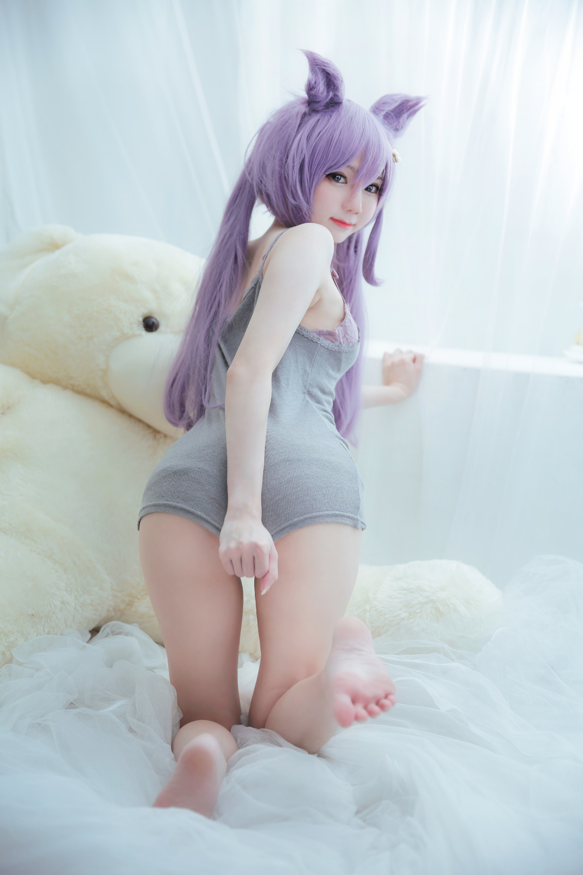 Sally多啦雪 Cosplay Keqing 刻晴 Lingerie Ver.(25)