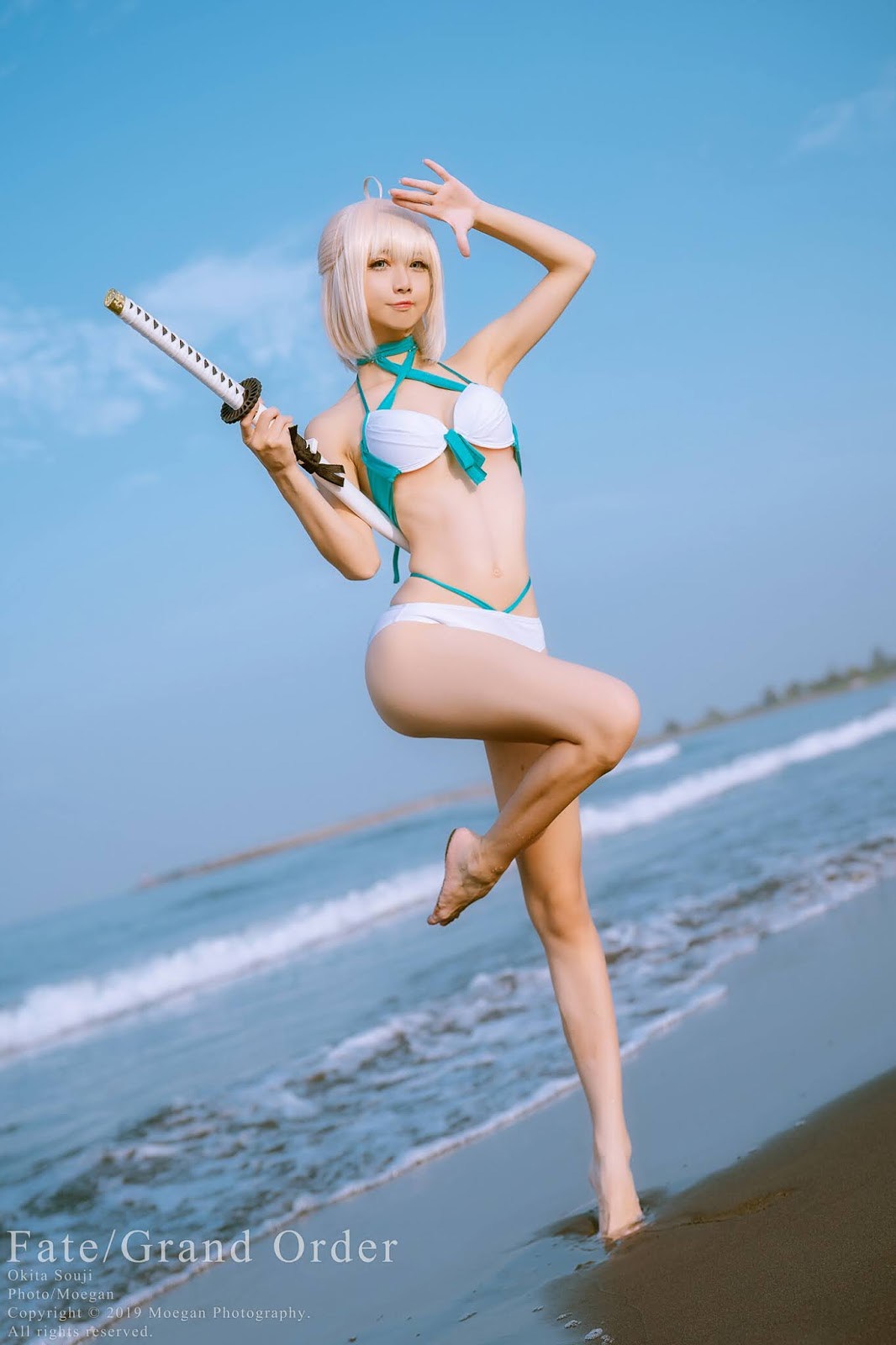 Cosplay [沖田凜花Rinka] 沖田総司 水着ver. (Fate Grand Order)(8)