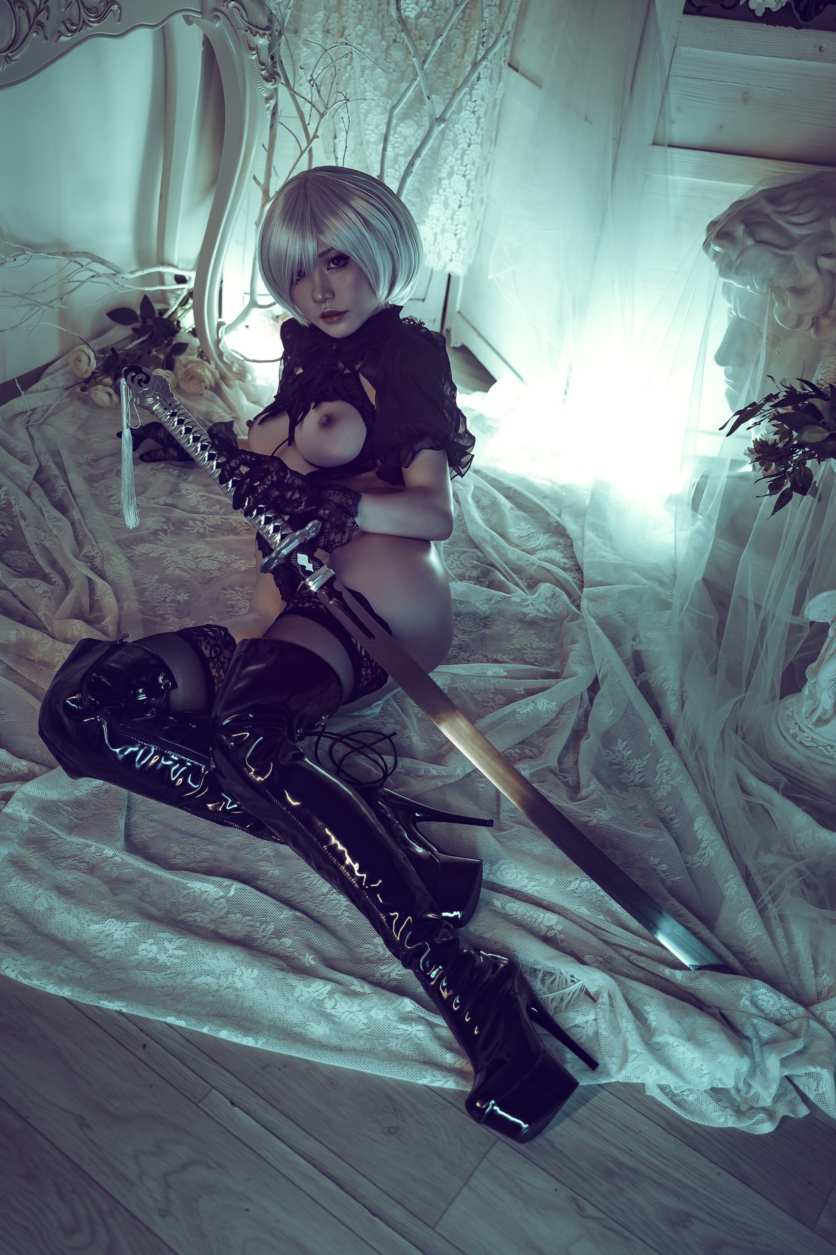 爆机少女喵小吉 Cosplay 尼尔机械纪元 花嫁(12)