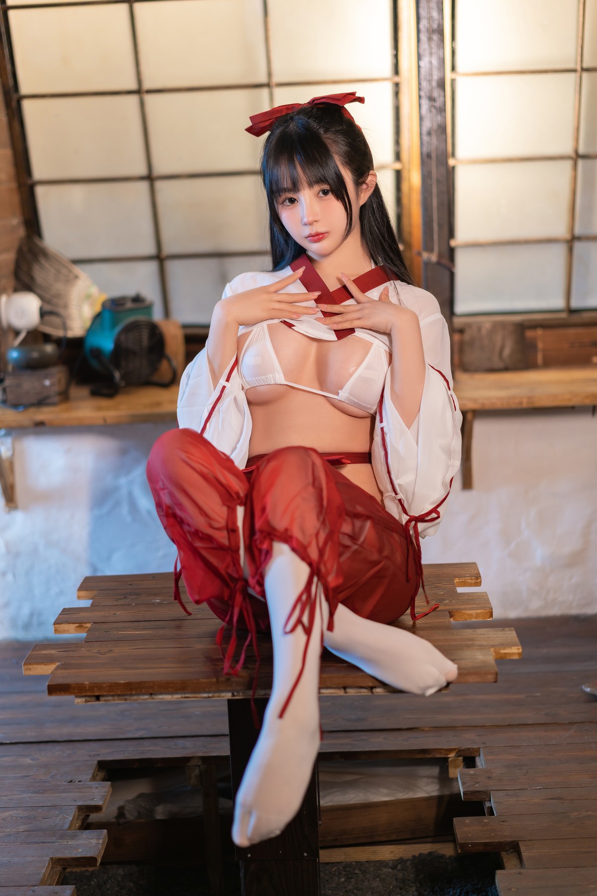 Cosplay 桜井宁宁 巫女(5)