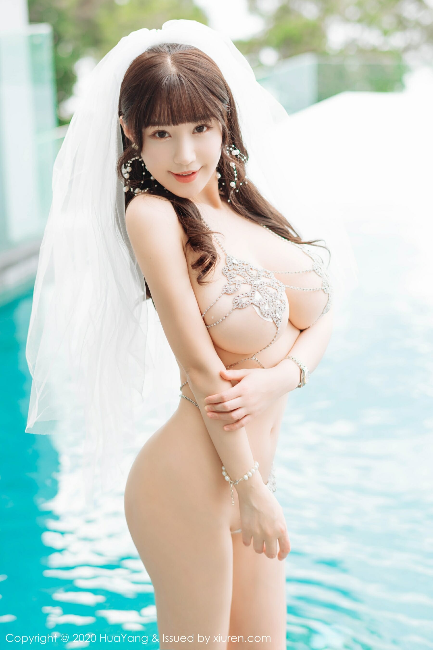 朱可儿-[HuaYang花漾show]HYG20200115VOL0214 2020.01.15 VOL.214 精致镂空内衣与头纱 朱可儿Flower[60P](58)