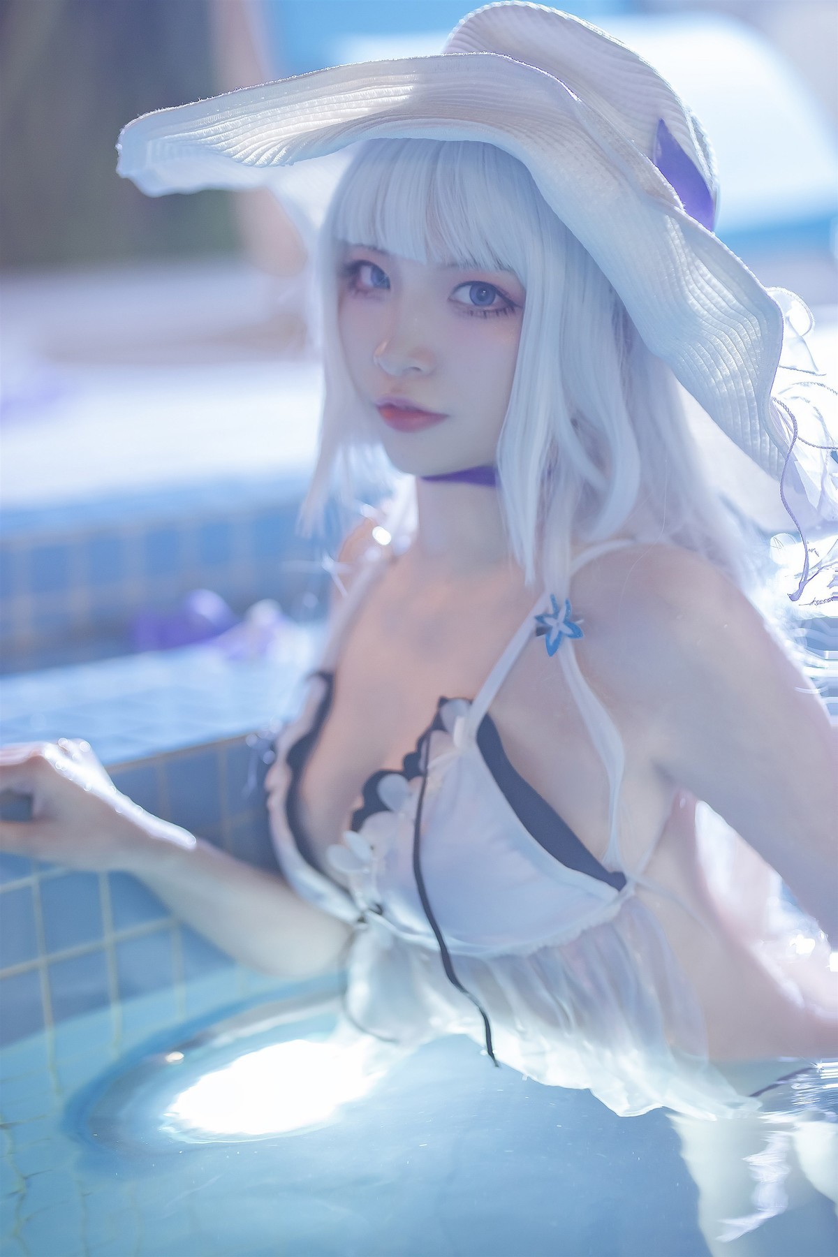 Cosplay 二佐Nisa 碧蓝光辉泳装(17)