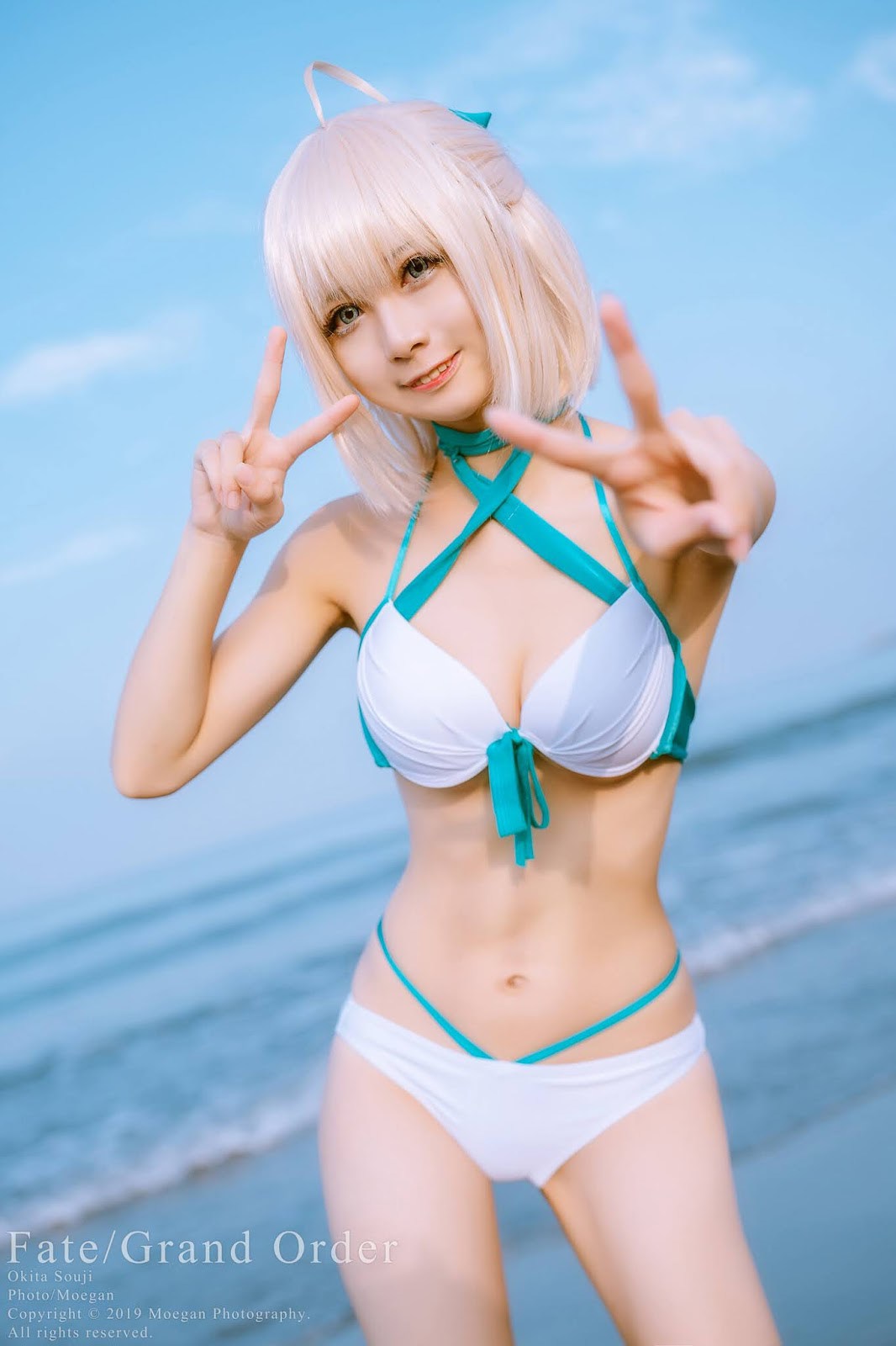 Cosplay [沖田凜花Rinka] 沖田総司 水着ver. (Fate Grand Order)(3)