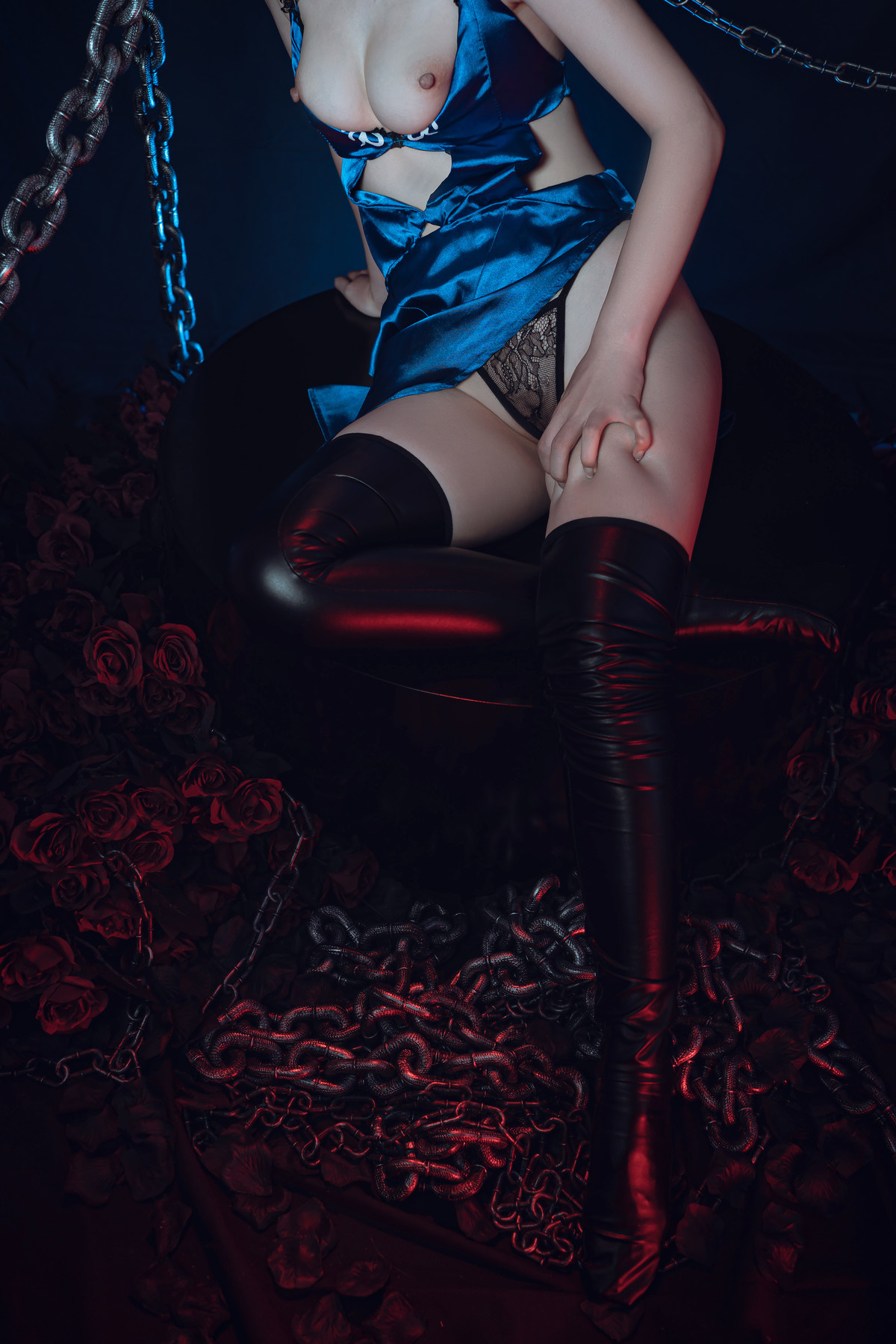 爆机少女喵小吉 Cosplay 黑呆 Saber Alter(53)