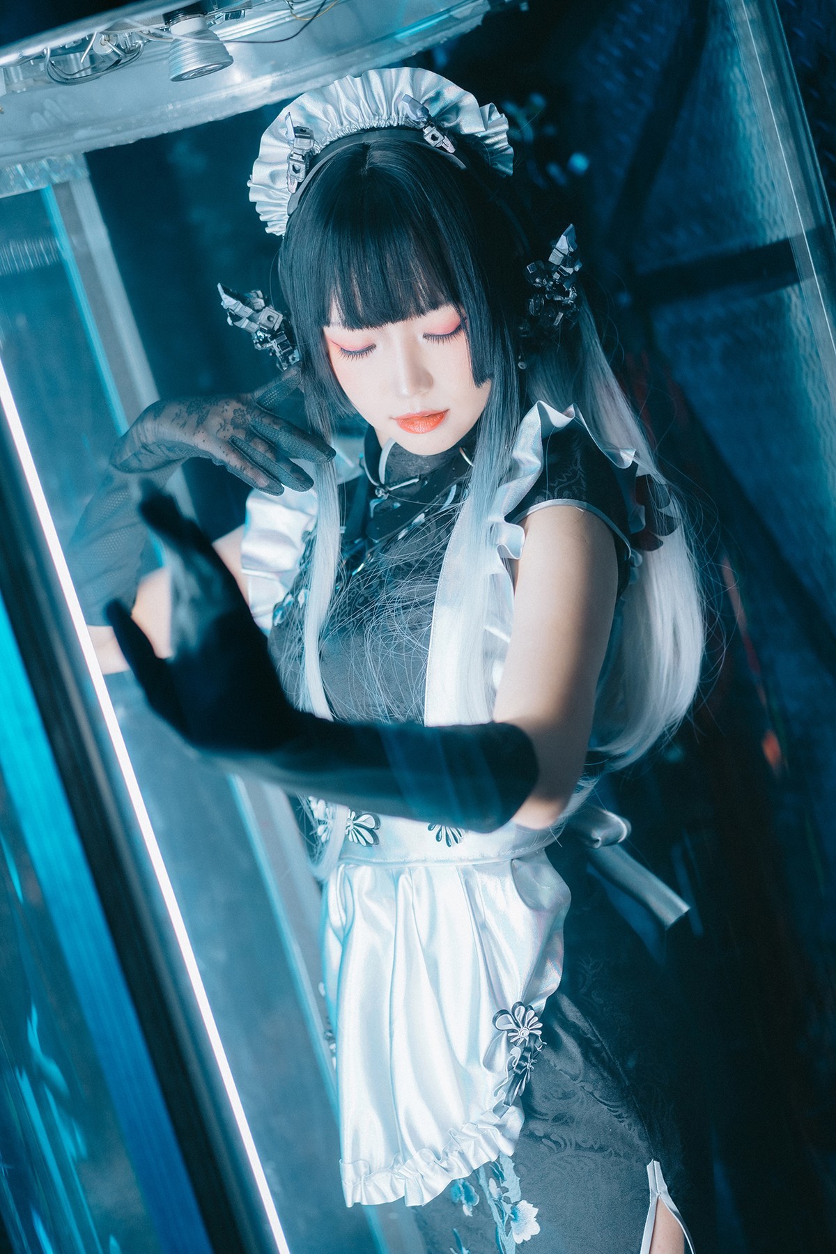 Cosplay ElyEE子 賽博女僕 Melanite黑榴石(18)