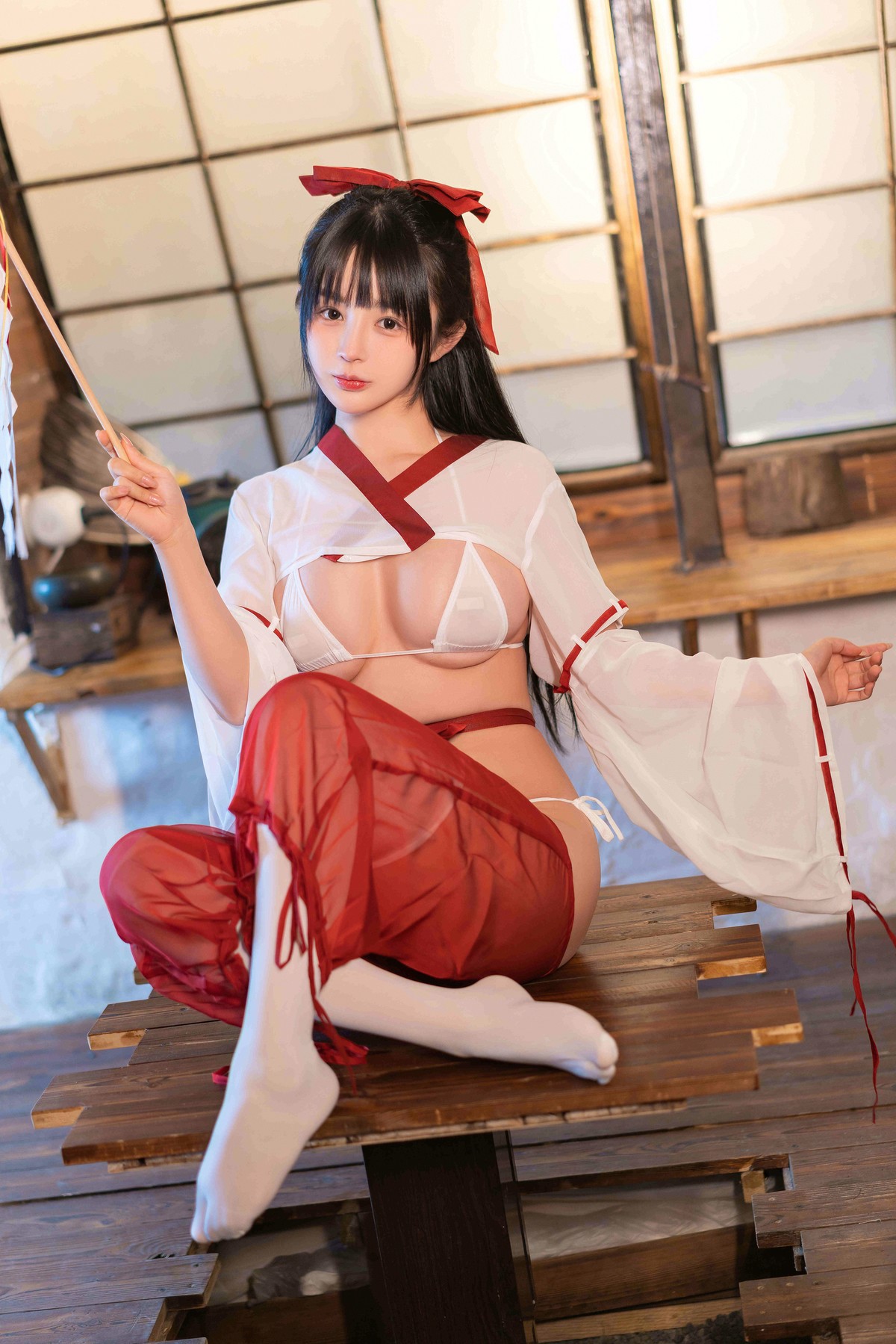 Cosplay 桜井宁宁 巫女