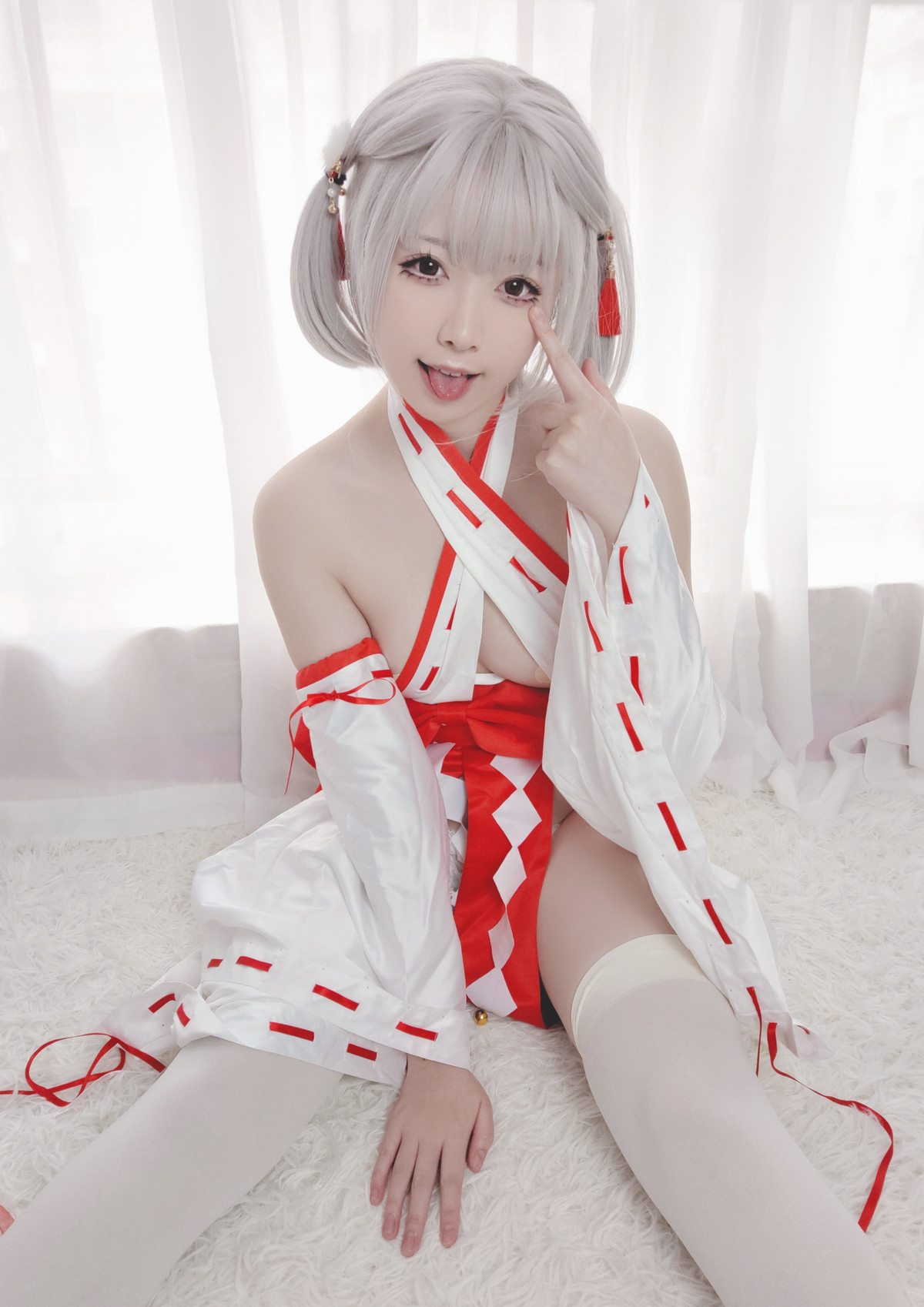 Cosplay Asagiriai愛ちゃん 巫女服自拍(7)