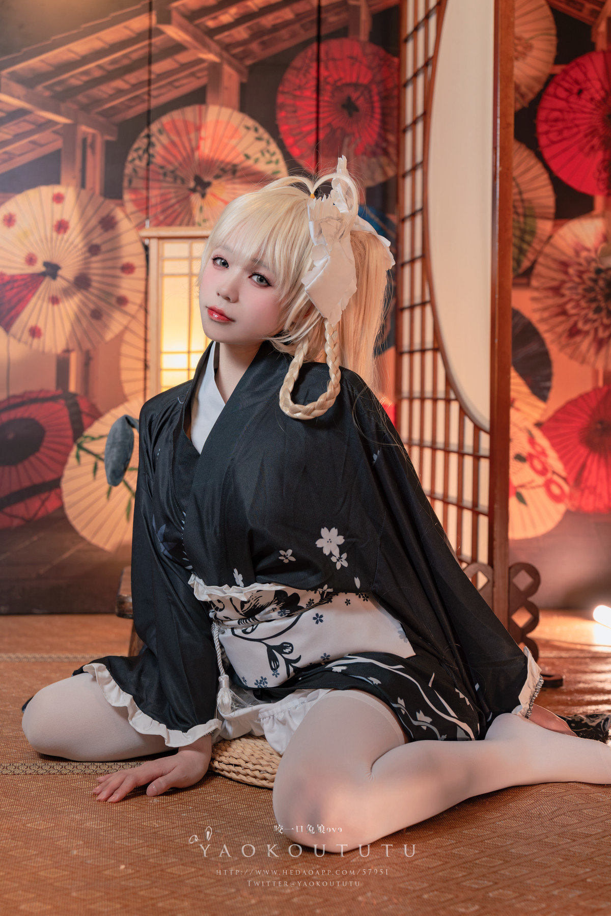 Cosplay 黏黏团子兔 六月T3专属特典 『穹妹浴衣』(9)