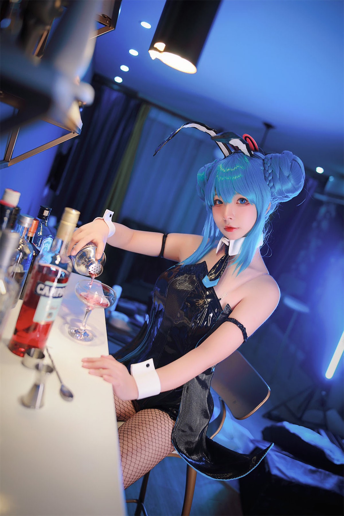 Cosplay Yuuhui玉汇 初音黑兔(14)