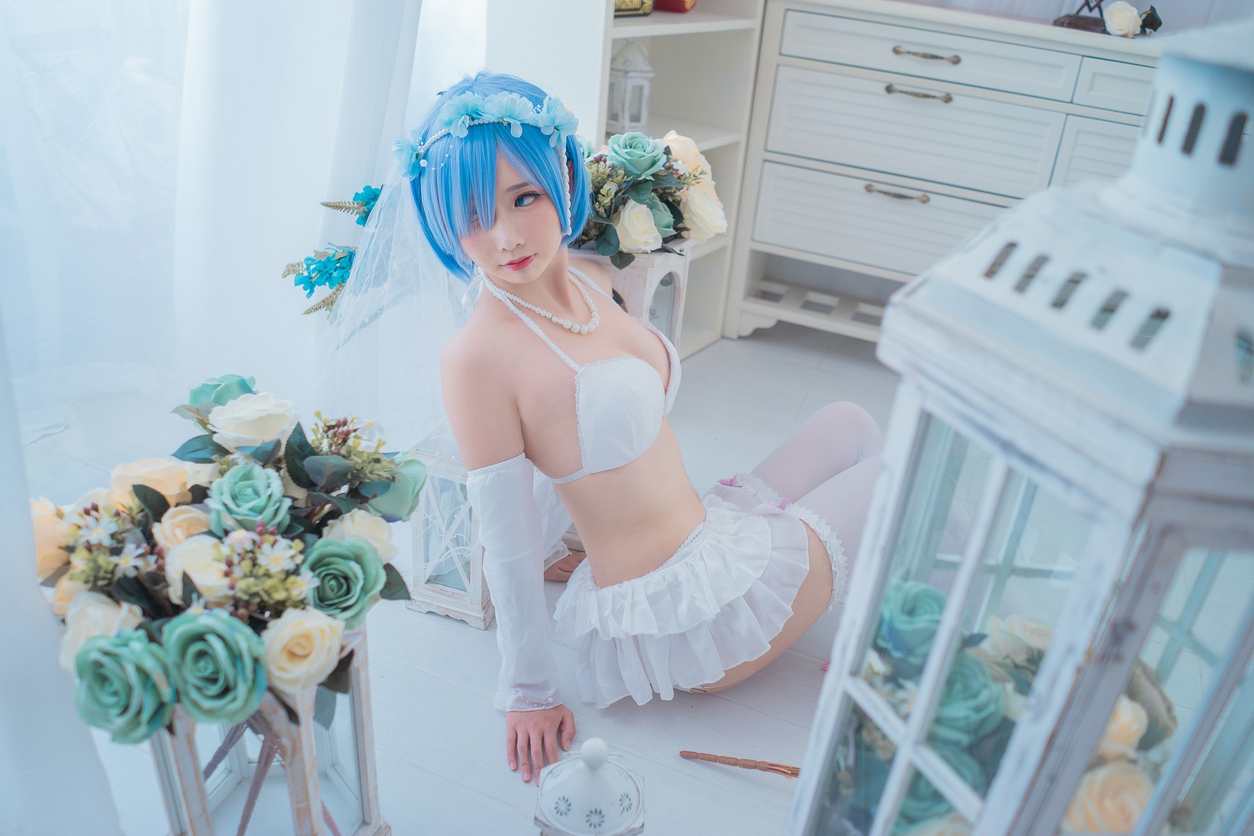 Cosplay 面饼仙儿 花嫁蕾姆(14)