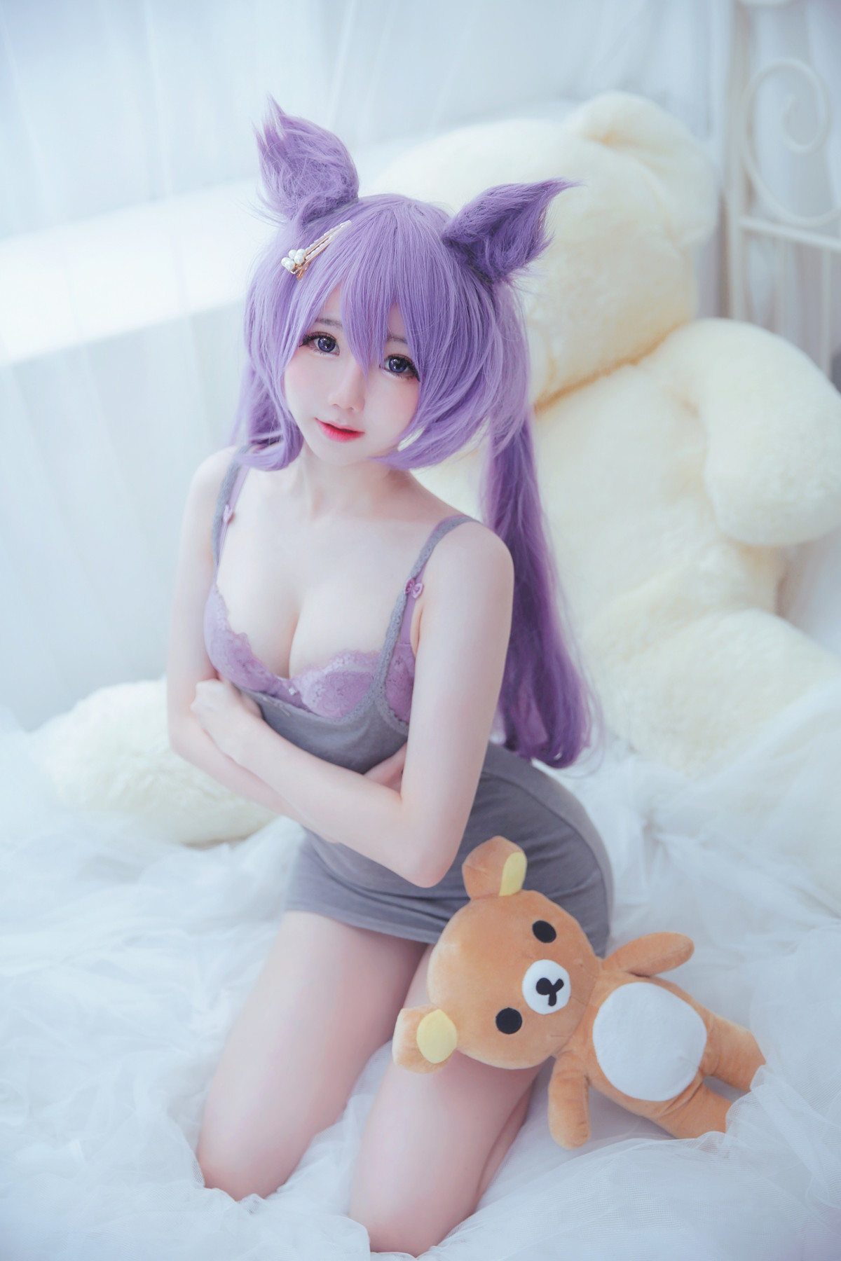 Sally多啦雪 Cosplay Keqing 刻晴 Lingerie Ver.(21)