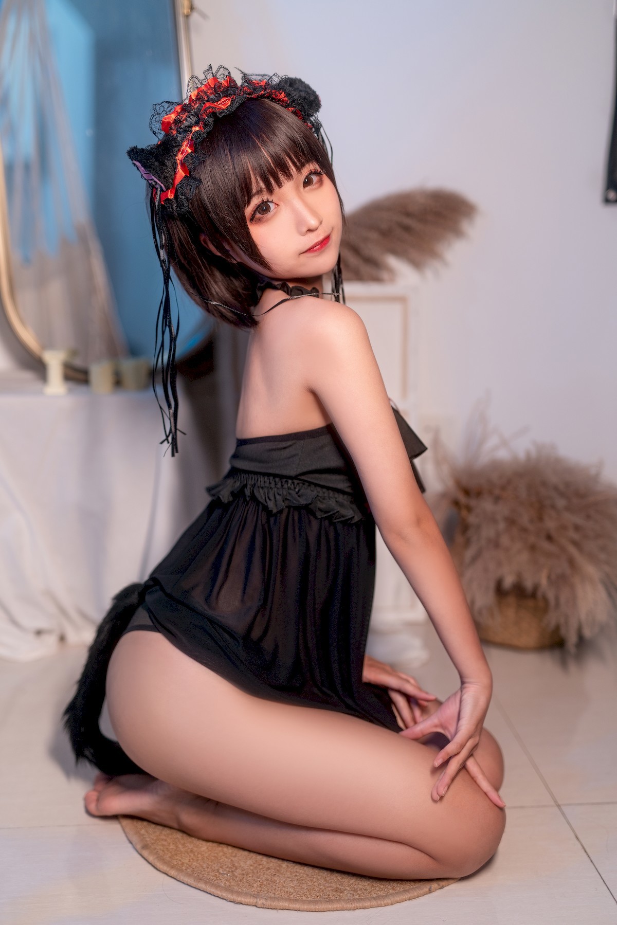 蠢沫沫 Cosplay 黑睡裙 Black Nightdress(4)