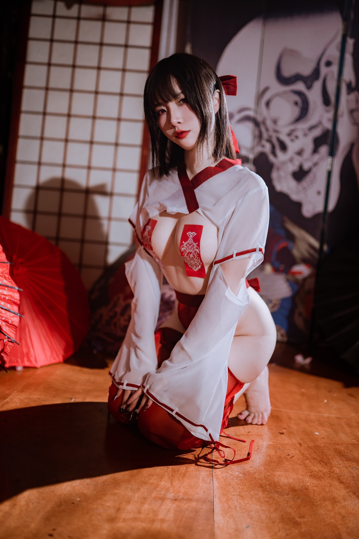 Cosplay 二佐Nisa 私房巫女(3)